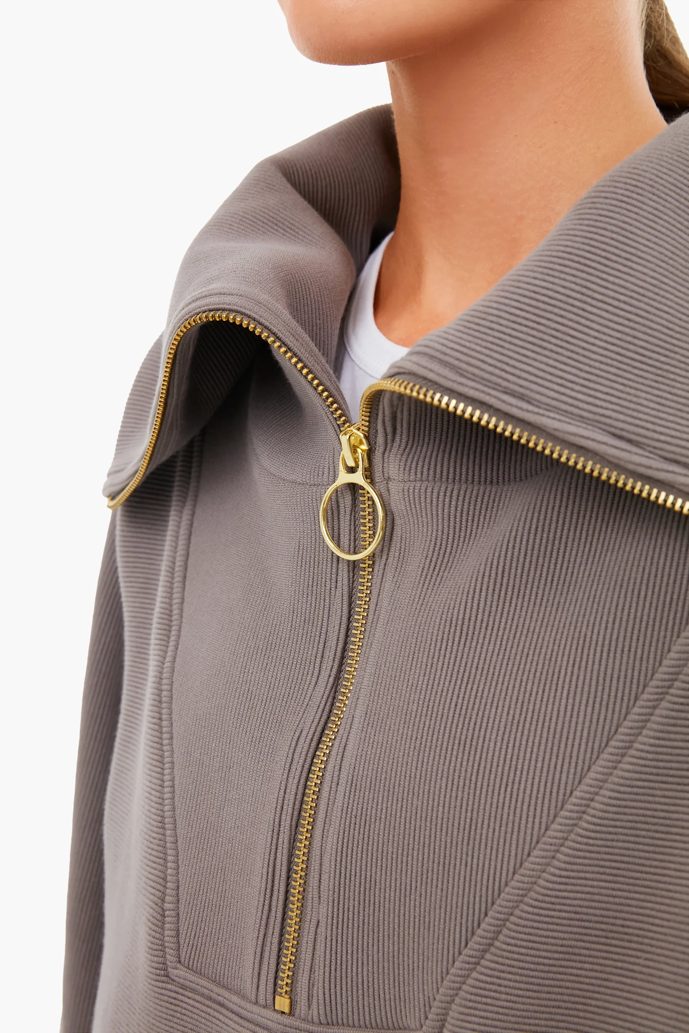 Deep Charcoal Vine Half Zip - Image 5