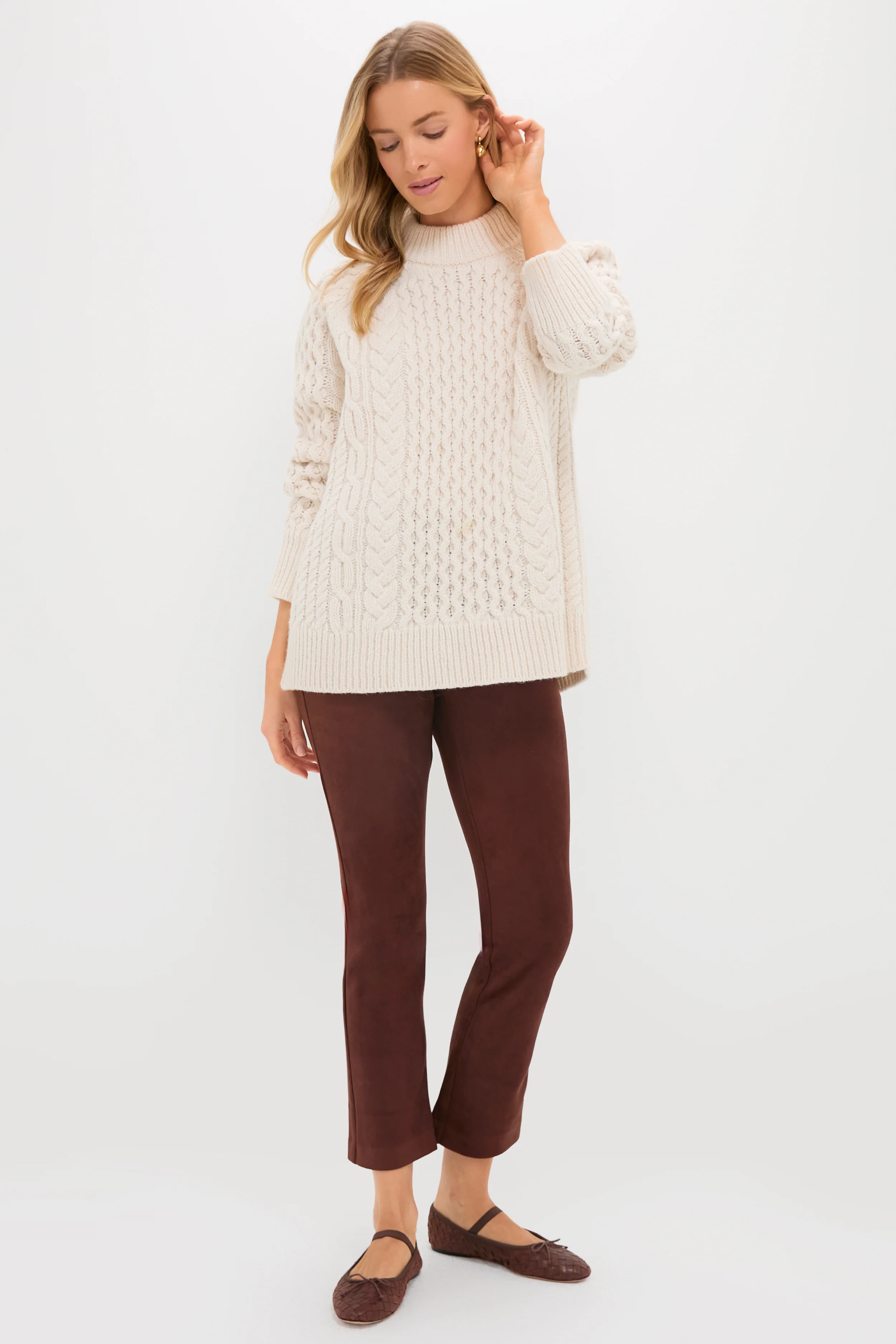 Deep Mocha Vegan Suede Ashford Pants - Image 2