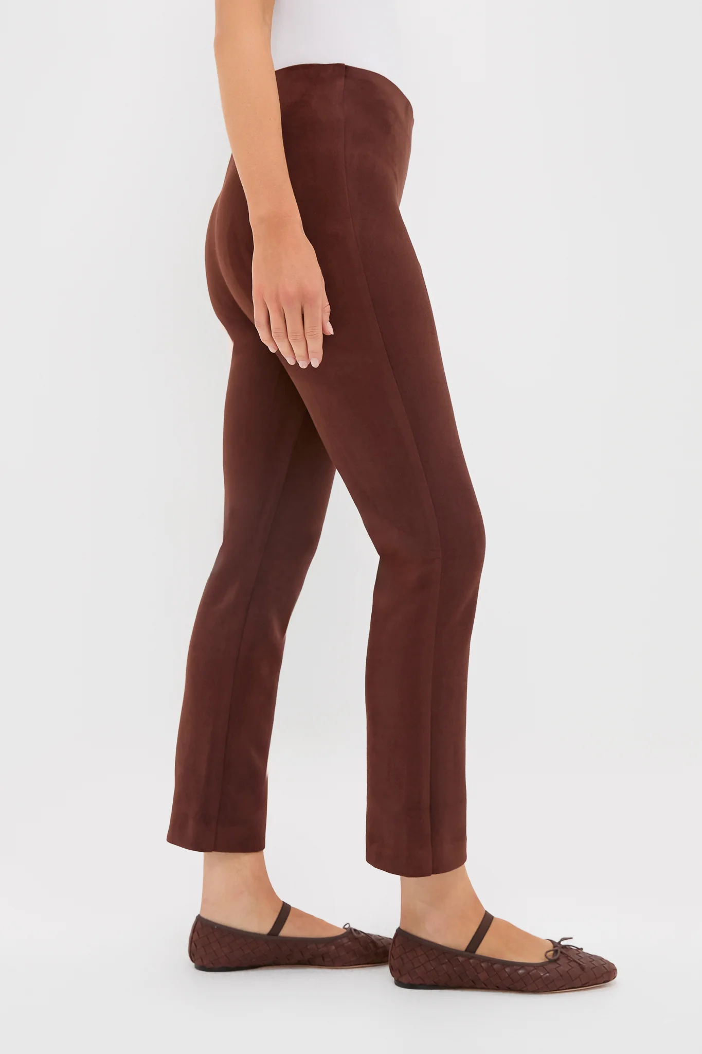 Deep Mocha Vegan Suede Ashford Pants - Image 3