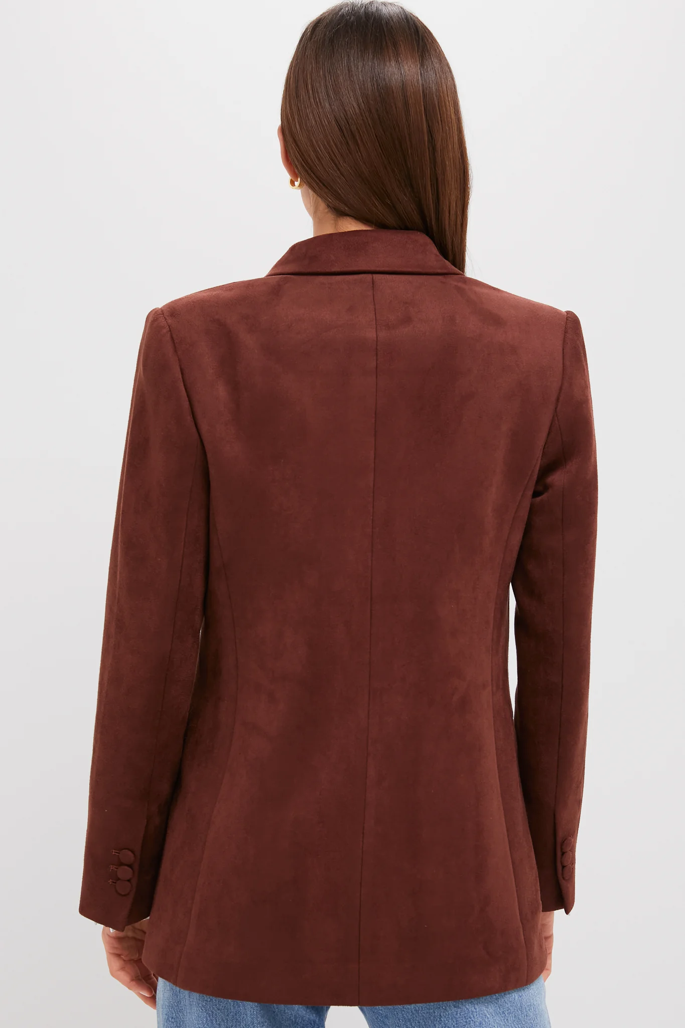Deep Mocha Vegan Suede Diana Blazer - Image 4