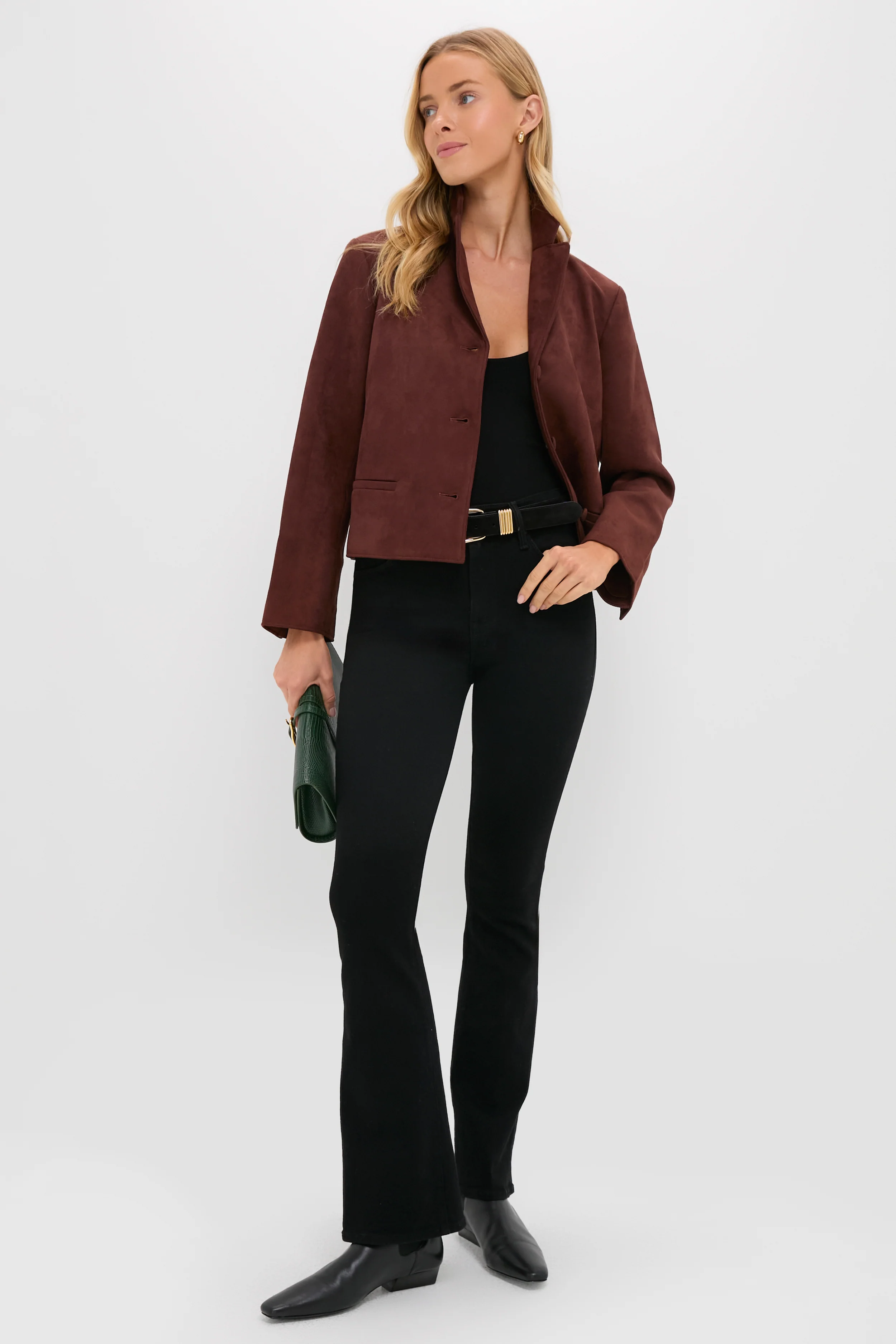 Deep Mocha Vegan Suede Zaria Jacket - Image 2