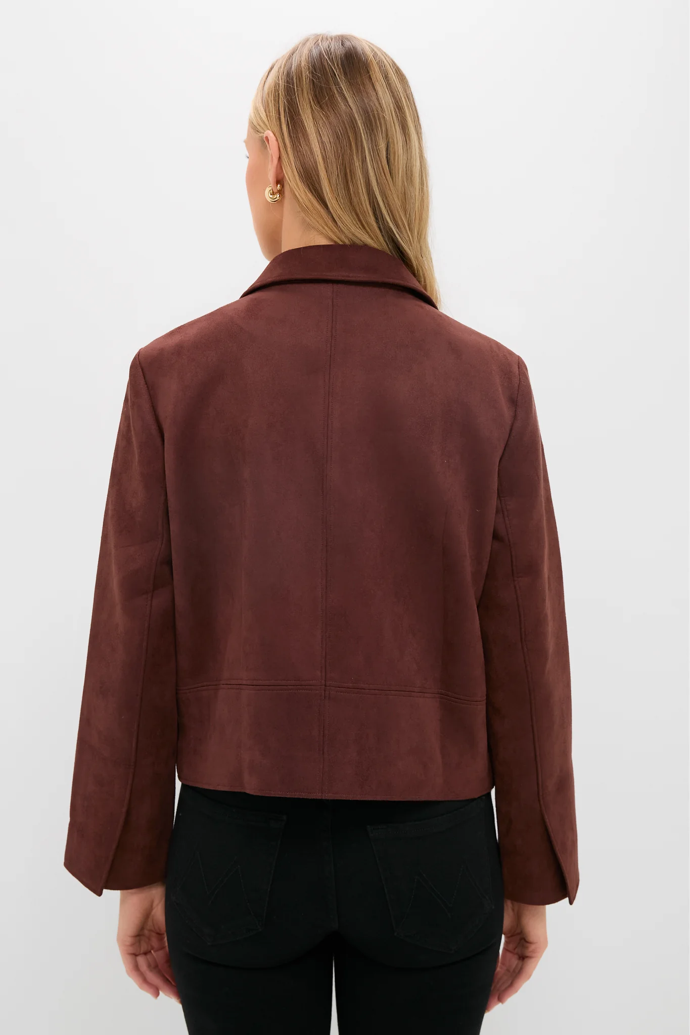 Deep Mocha Vegan Suede Zaria Jacket - Image 4
