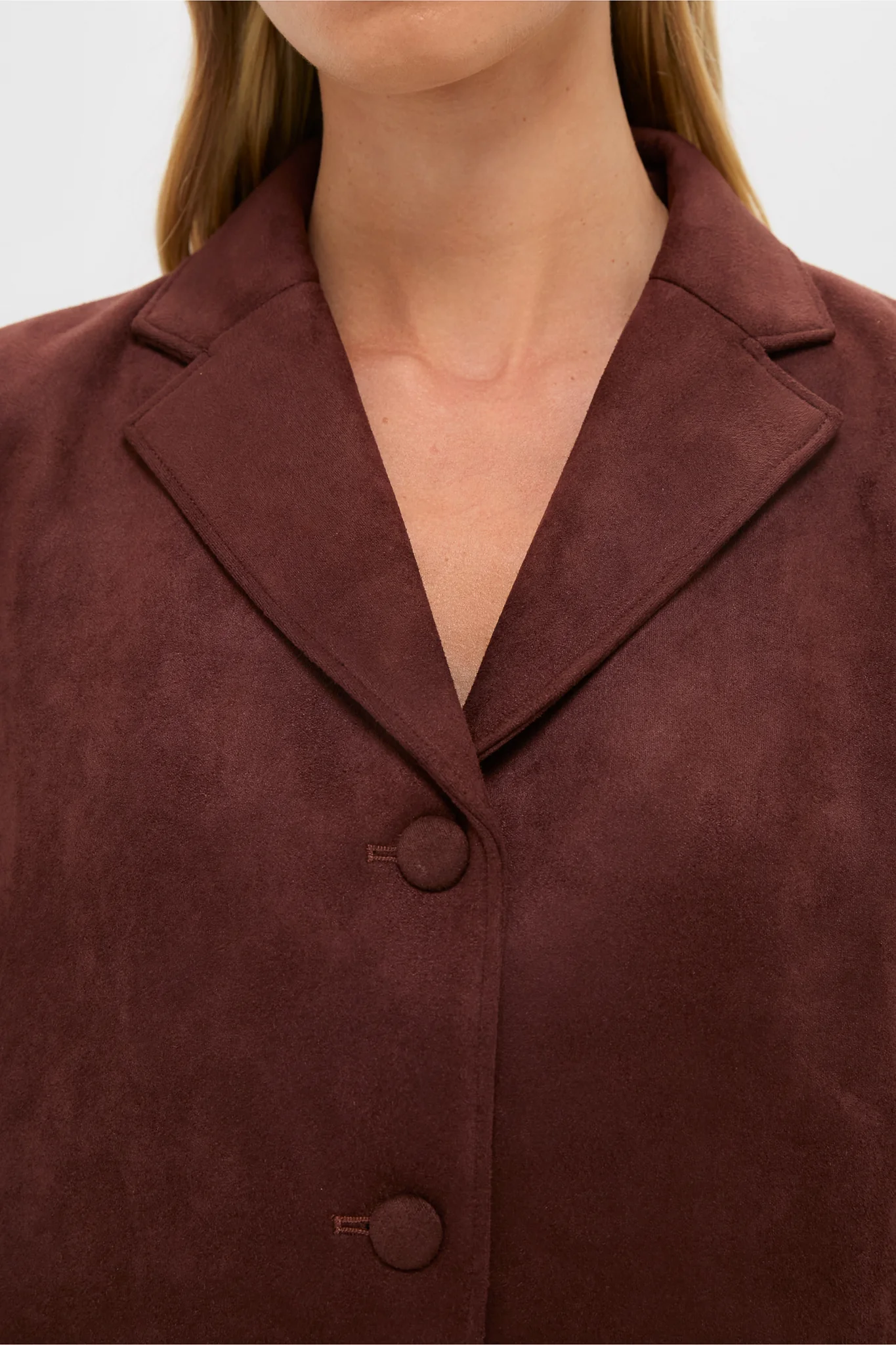 Deep Mocha Vegan Suede Zaria Jacket - Image 5