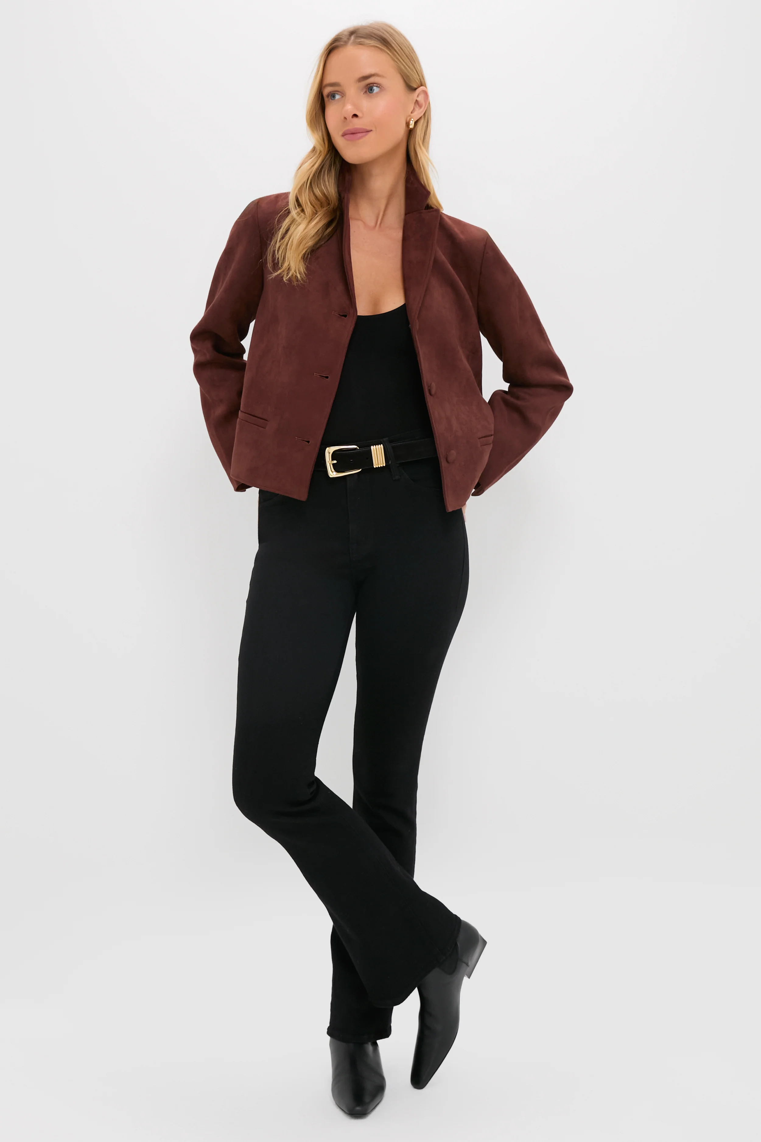 Deep Mocha Vegan Suede Zaria Jacket - Image 6