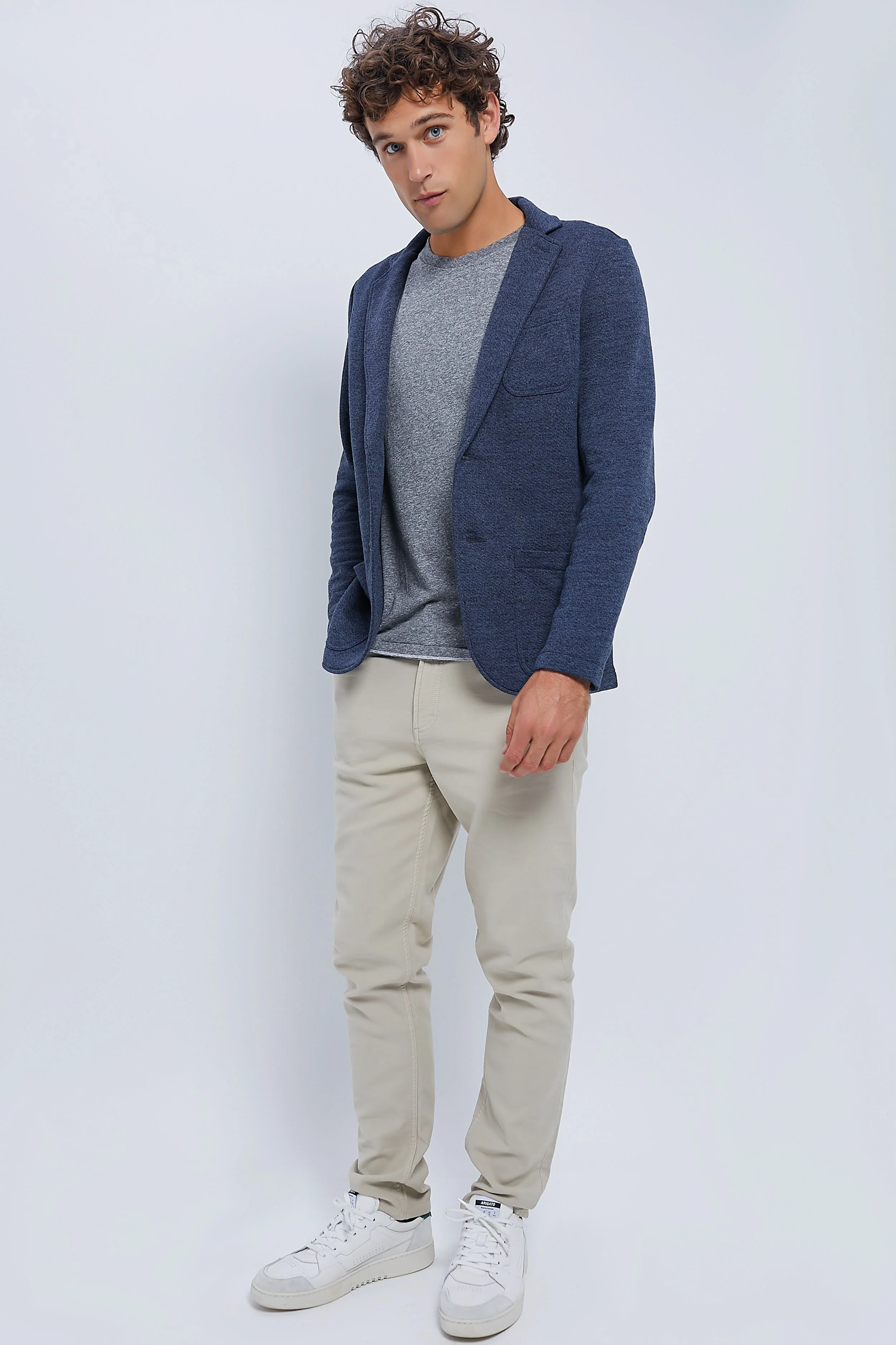 Deep Navy Inlet Knit Blazer - Image 2
