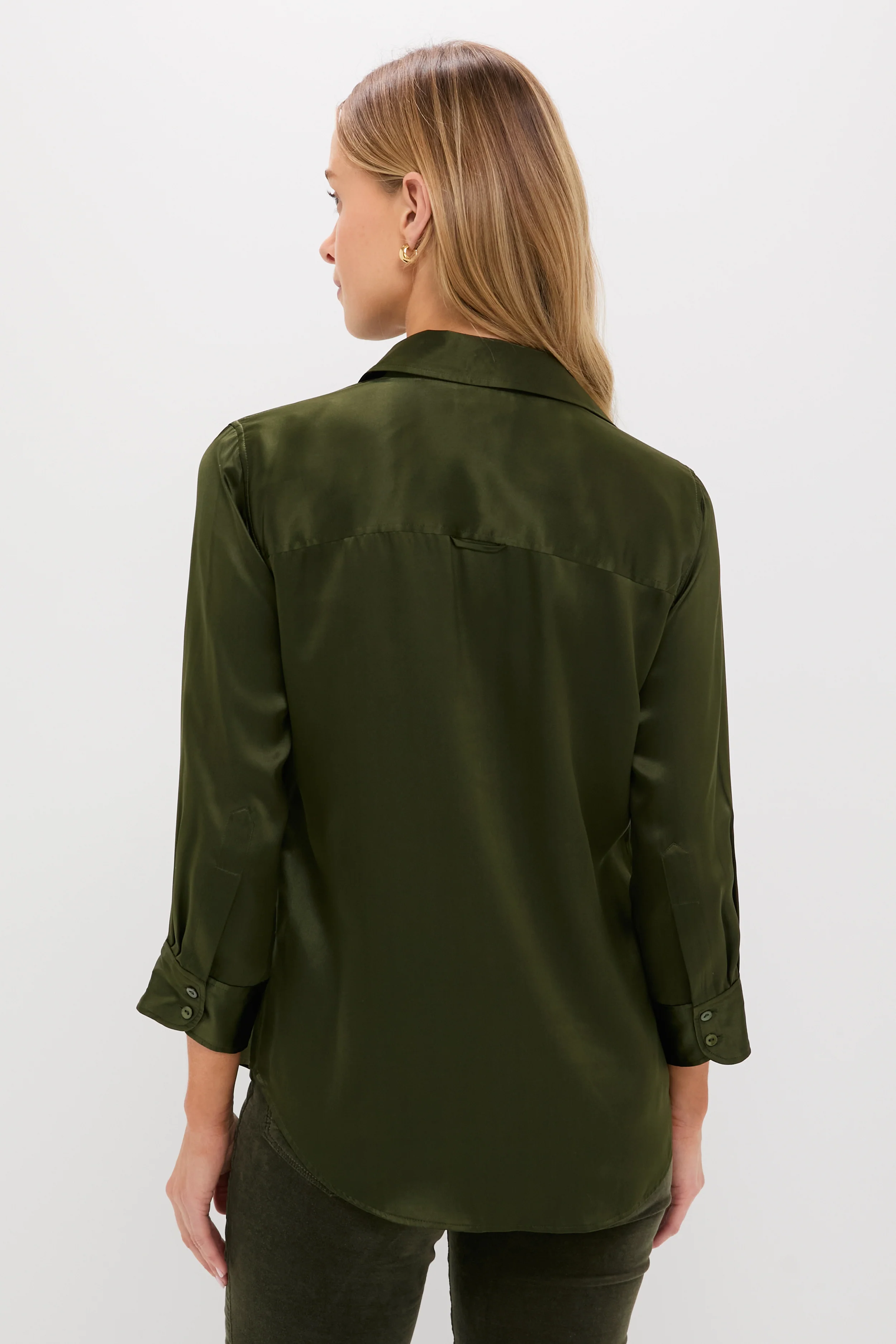 Deep Olive Dani 3/4 Sleeve Blouse - Image 4