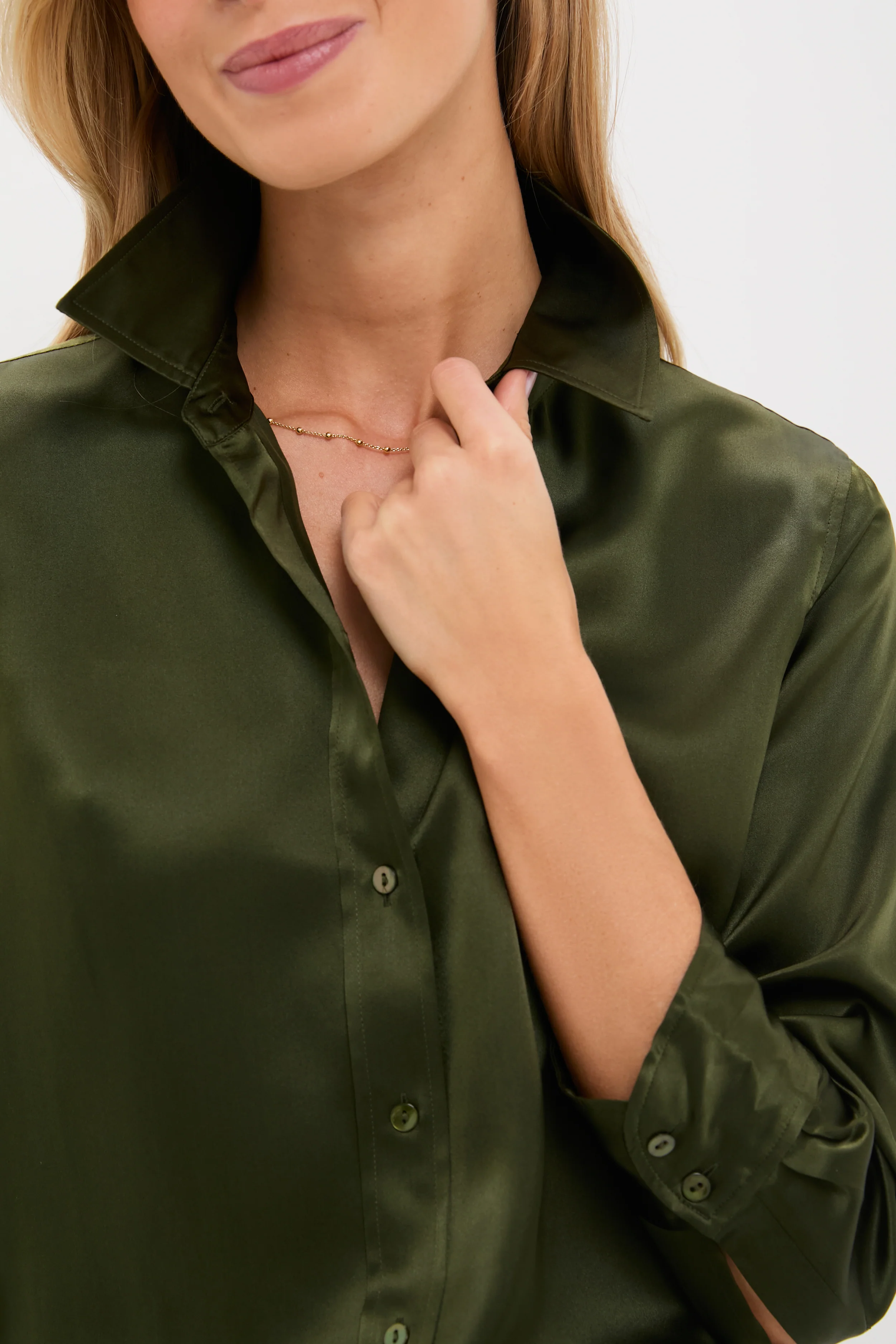 Deep Olive Dani 3/4 Sleeve Blouse - Image 5
