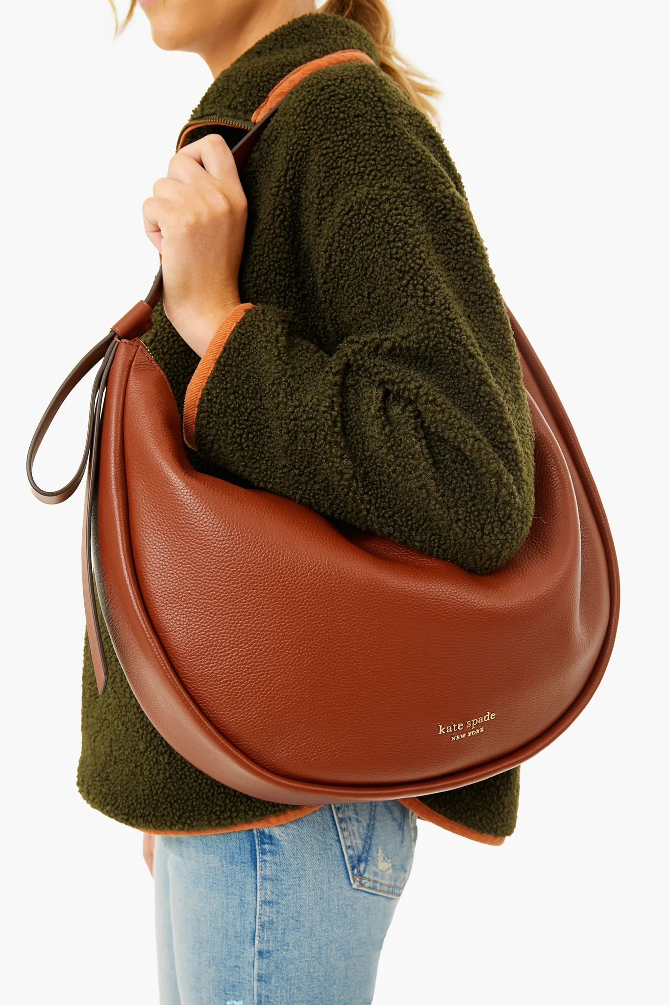 Deep Umber Smile Large Shoulder Bag - Image 2