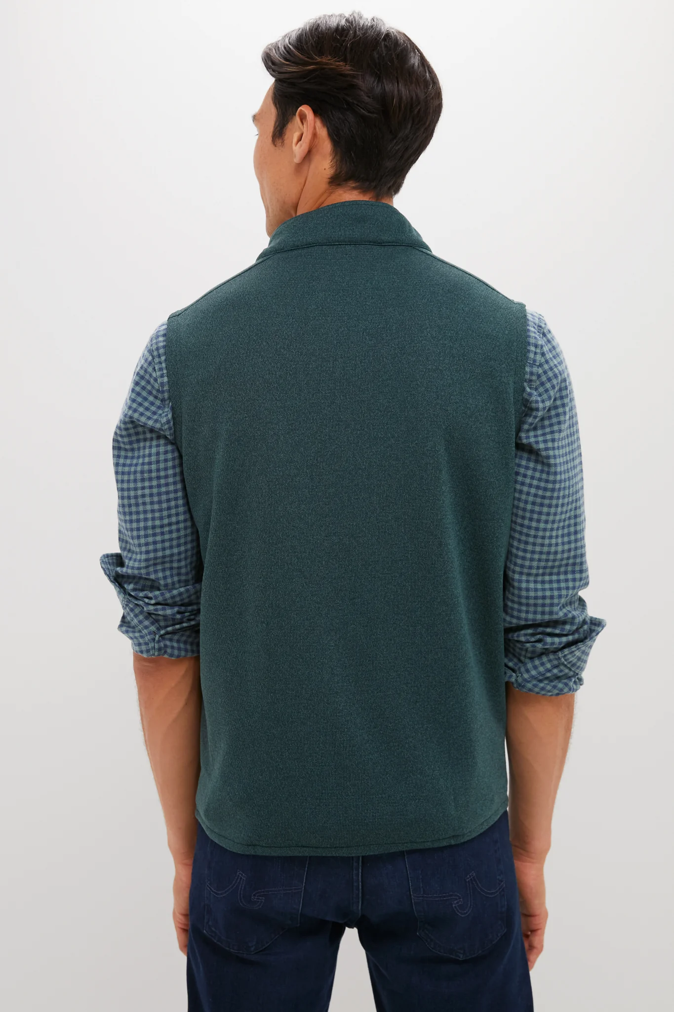 Deep Verdant Crown Sweater Fleece Vest - Image 4