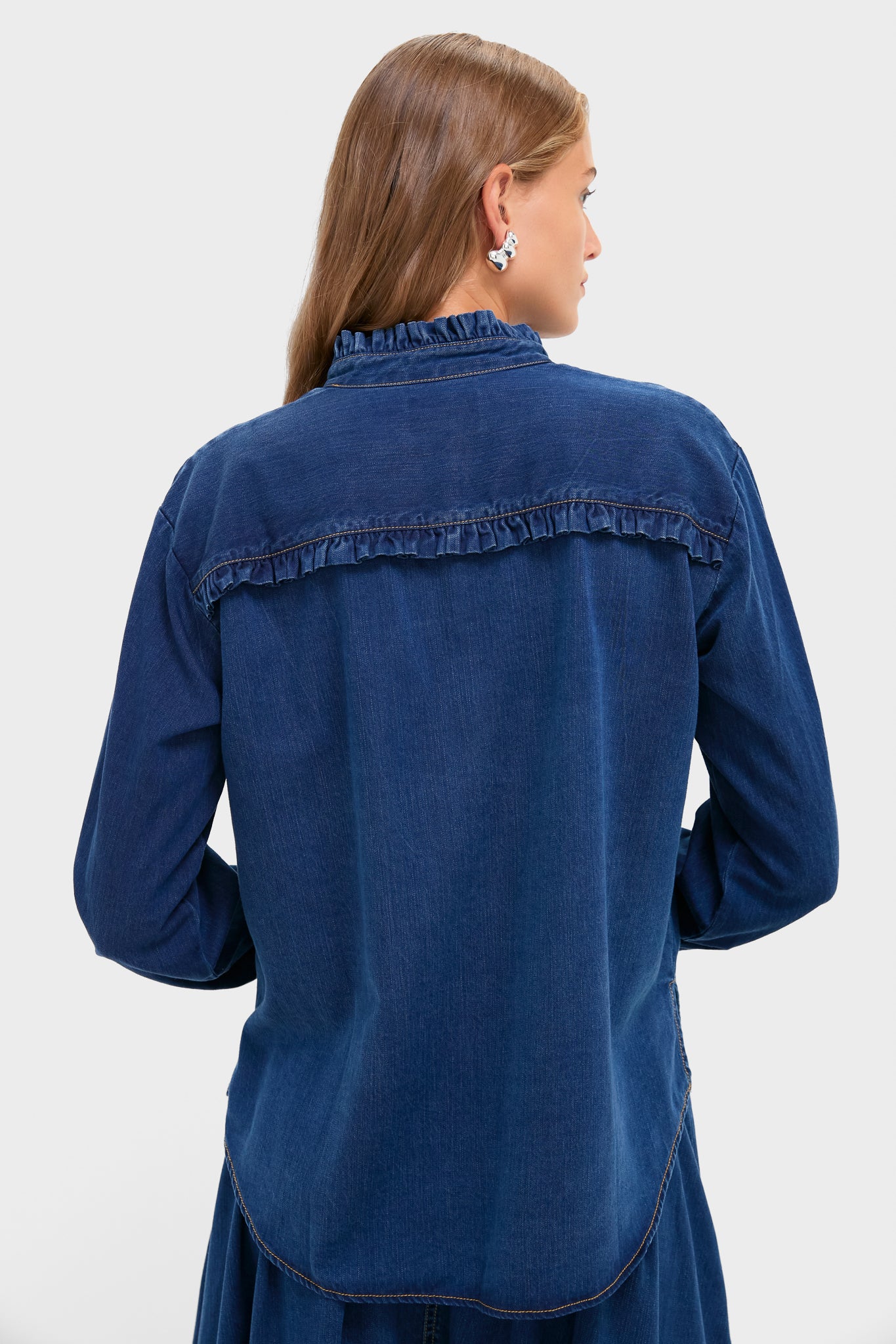 Denim Blue Pierce Button Down - Image 4