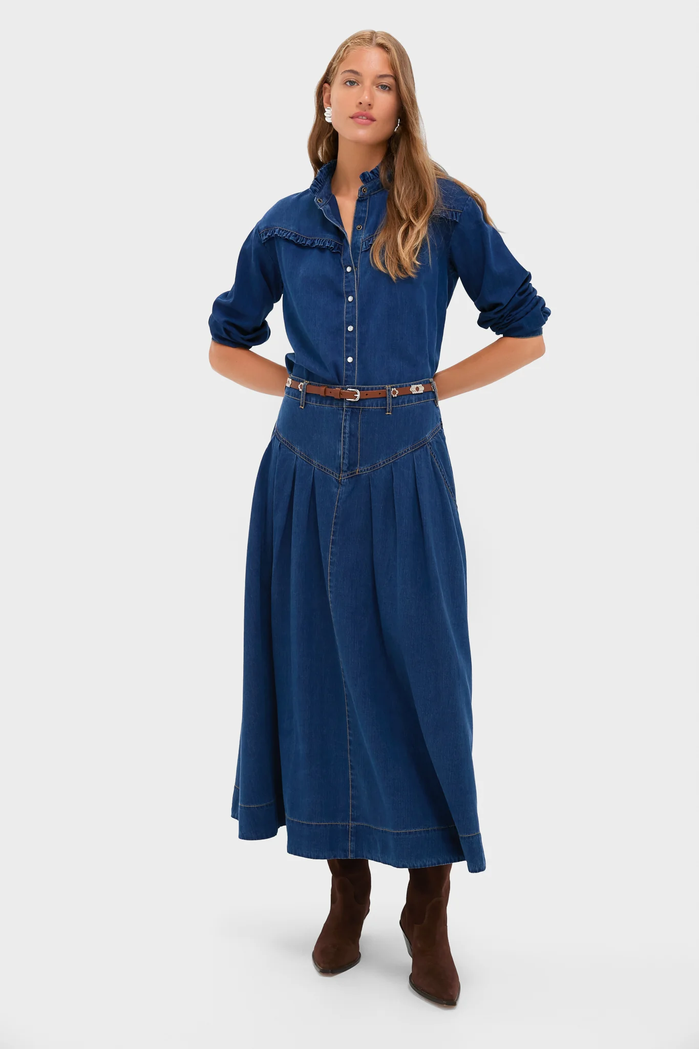 Denim Blue Pierce Button Down - Image 6