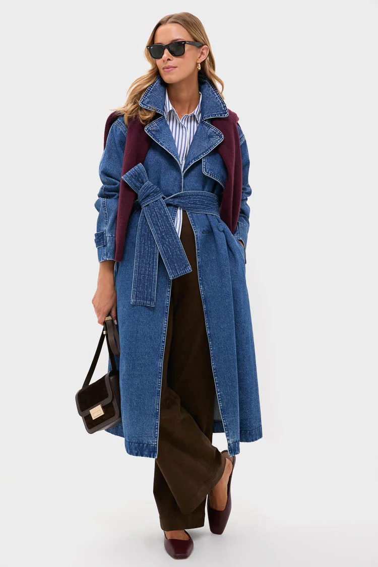 Denim Cillian Trench Coat - Image 2