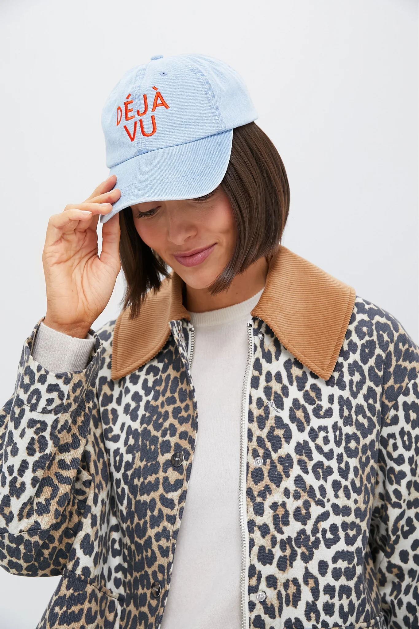 Denim Embroidered Deja Vu Denim Baseball Hat - Image 2