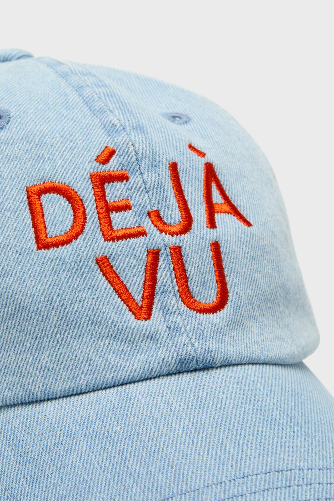 Denim Embroidered Deja Vu Denim Baseball Hat - Image 5