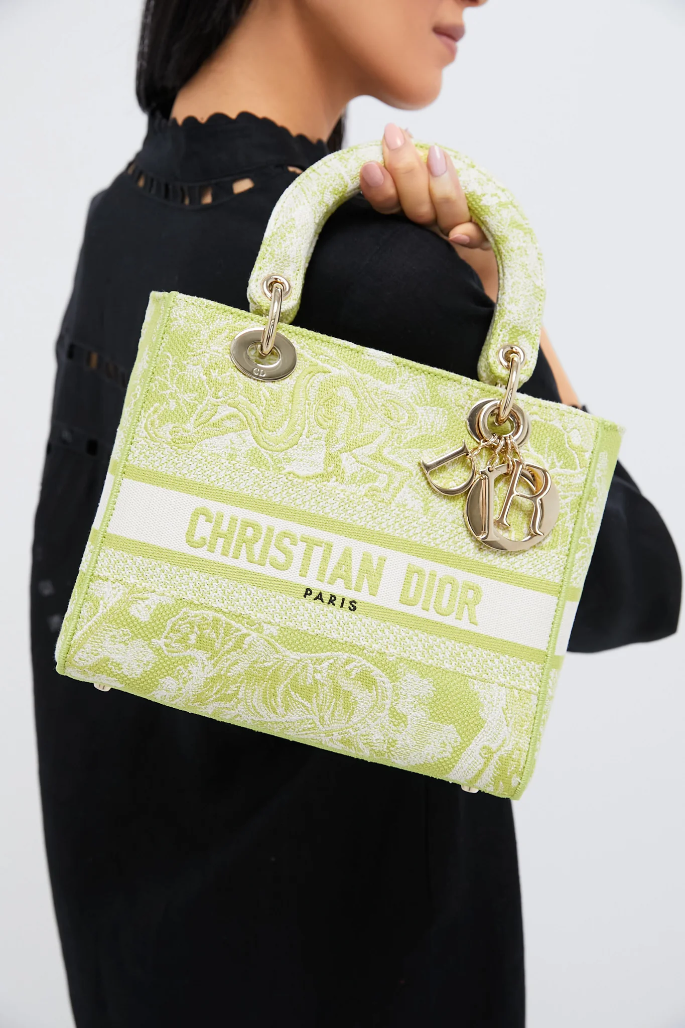 DIOR Embroidered Canvas Toile De Jouy Lady D-Lite Bag - Image 7