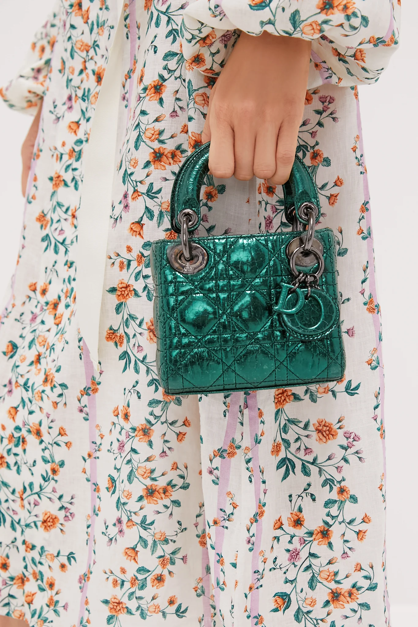 DIOR Green Lady Dior Shoulder Bag - Image 2