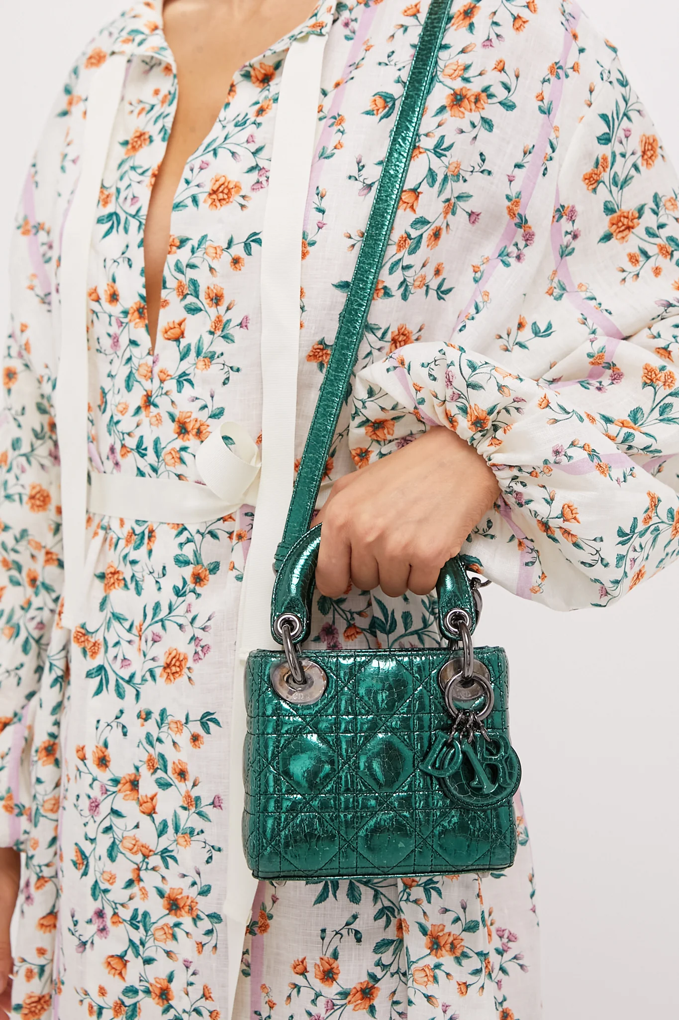 DIOR Green Lady Dior Shoulder Bag - Image 4