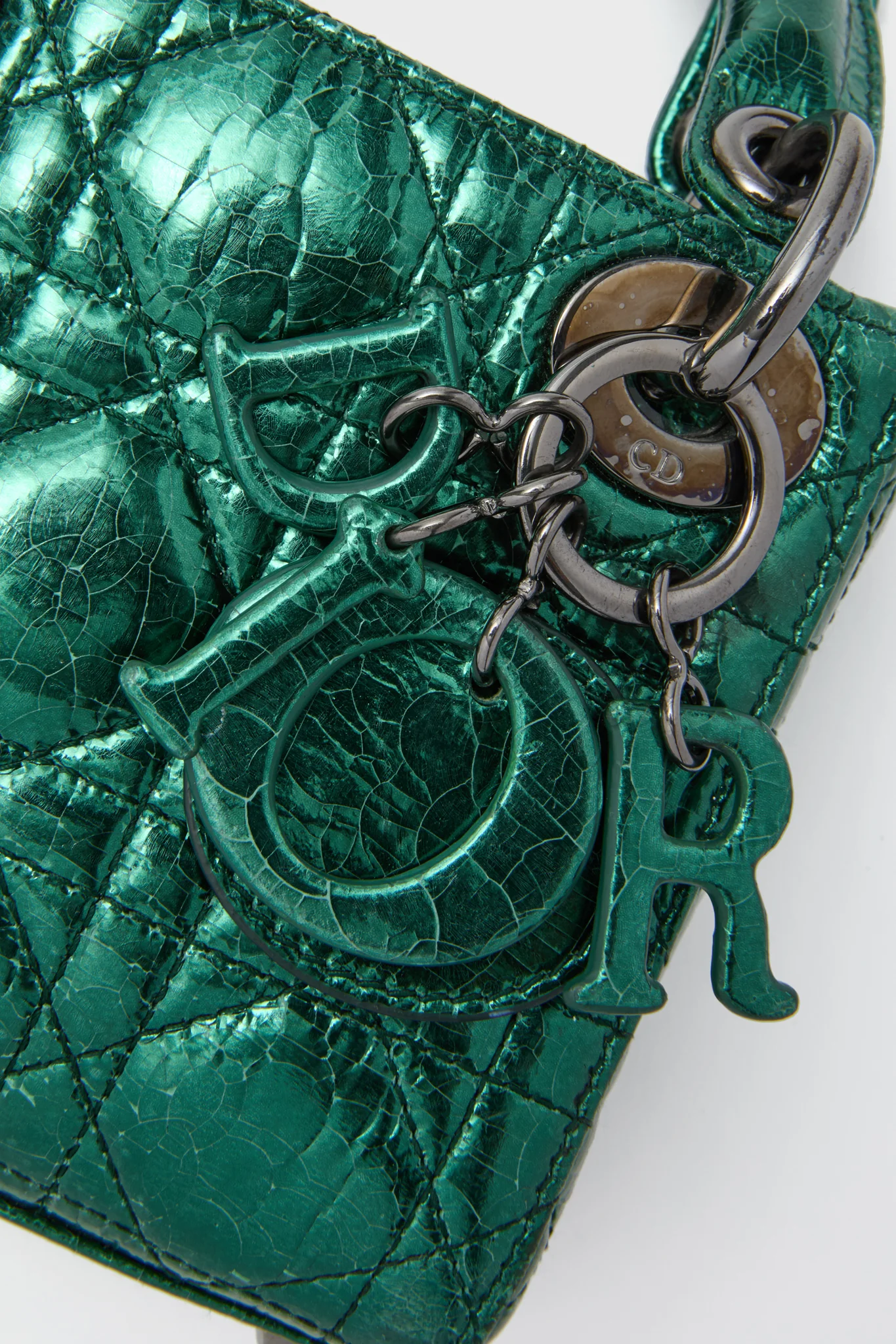 DIOR Green Lady Dior Shoulder Bag - Image 7