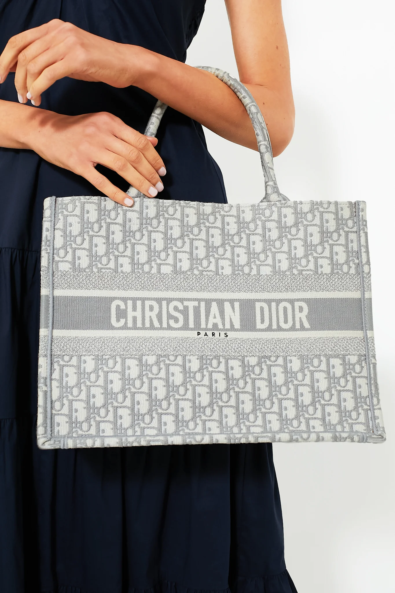 Dior Grey Oblique Medium Book Tote - Image 3