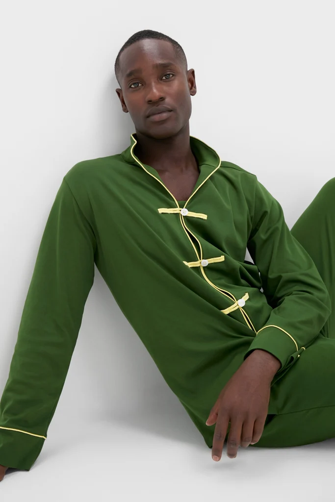 Douglas Fir Pima Cotton Wilford Men's Pajama Set - Image 2