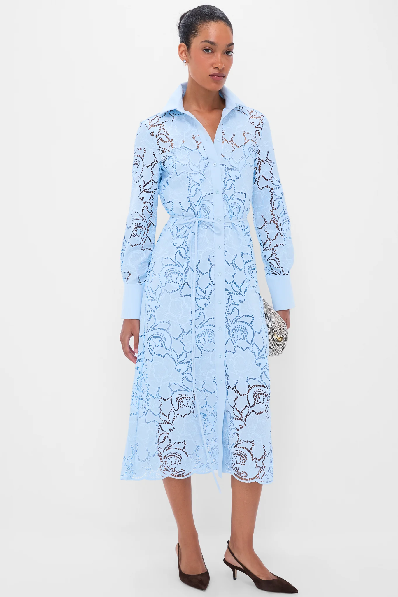 Dream Blue Long Sleeve Shirt Dress - Image 2