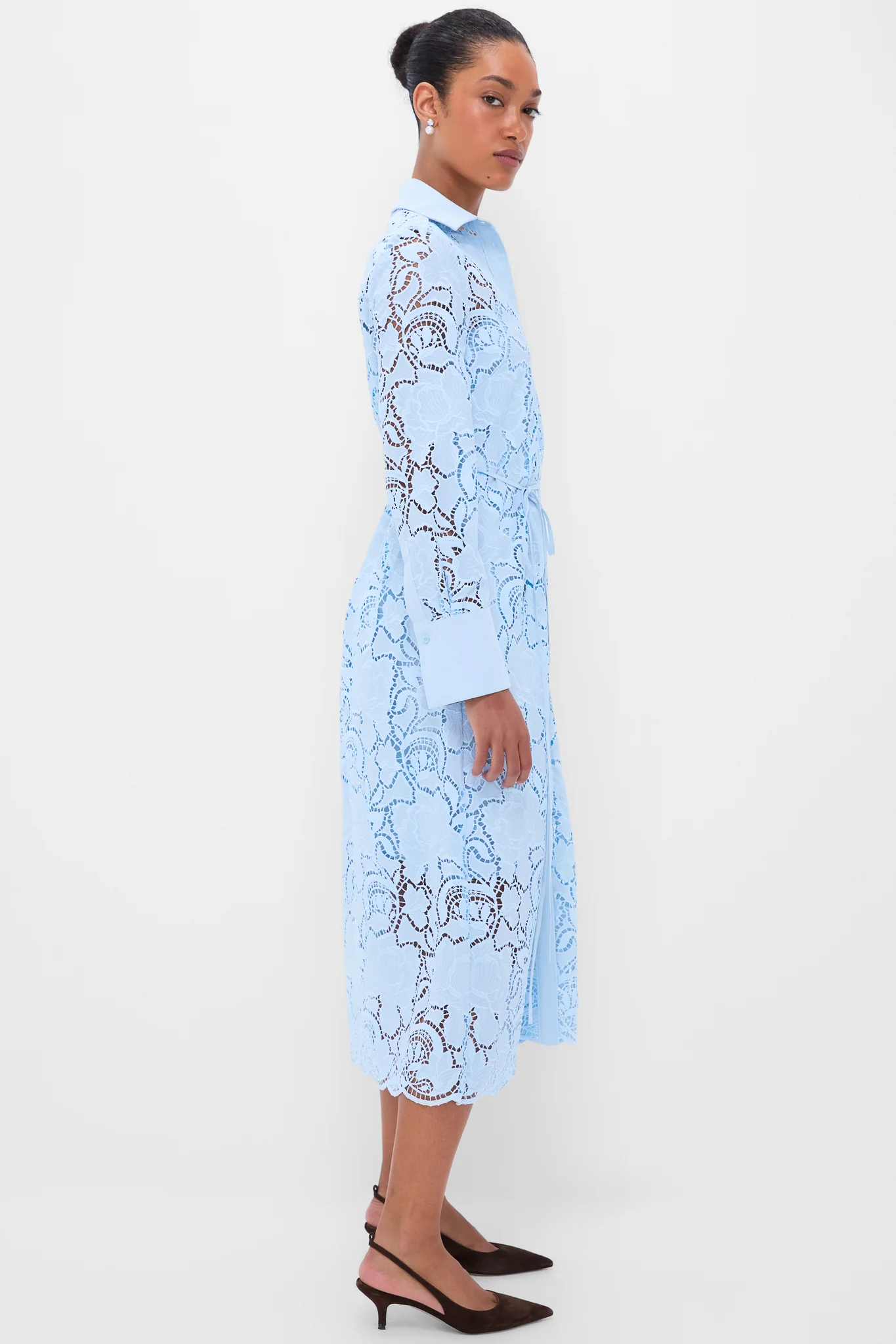 Dream Blue Long Sleeve Shirt Dress - Image 3