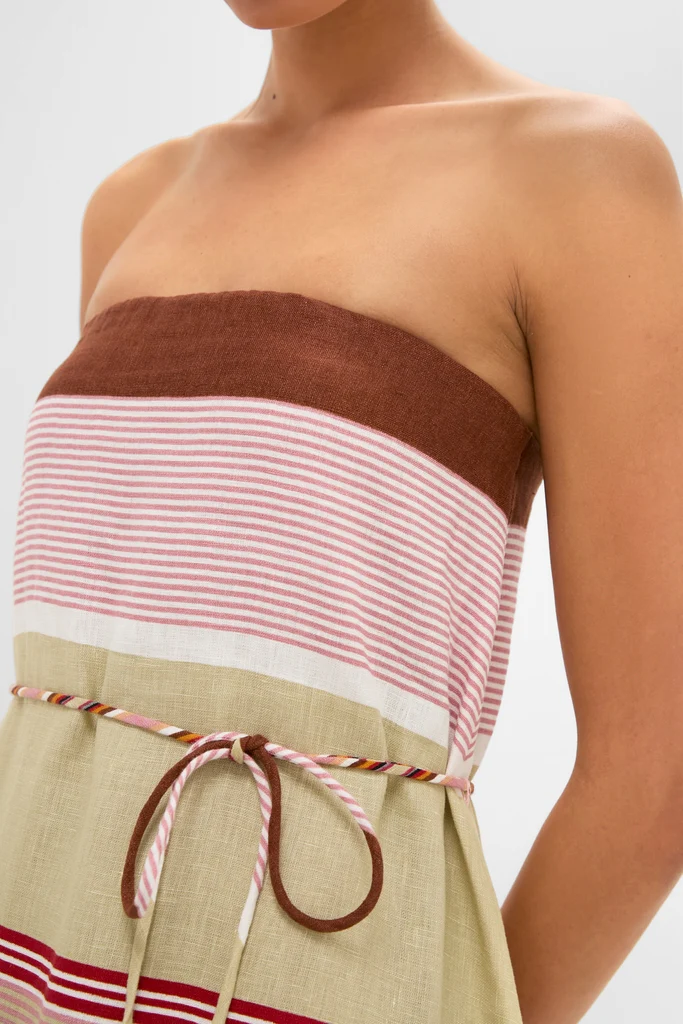 Dust Mauve Barragan Stripe Yolina Maxi Dress - Image 5