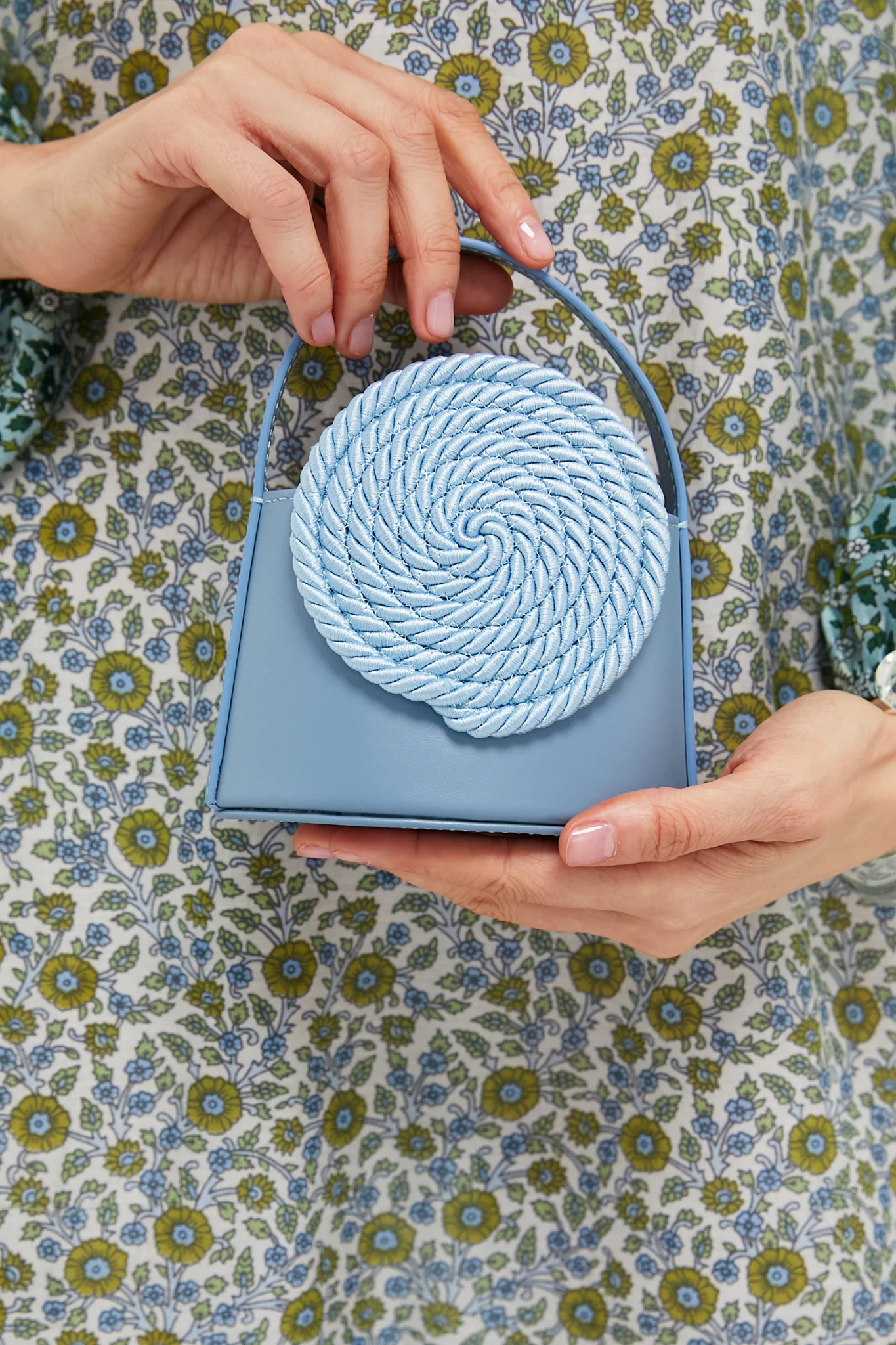Dusty Blue Mini Gunther Passementerie Bag - Image 2