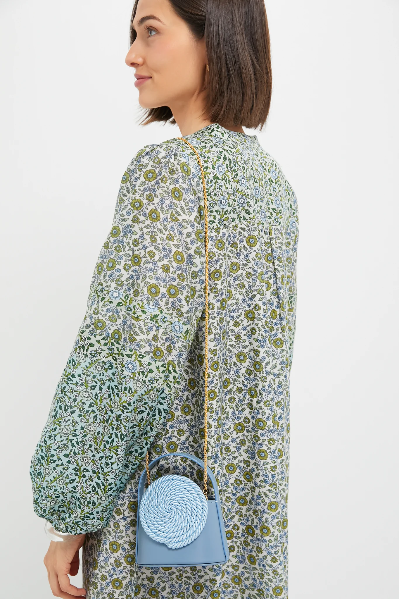 Dusty Blue Mini Gunther Passementerie Bag - Image 3