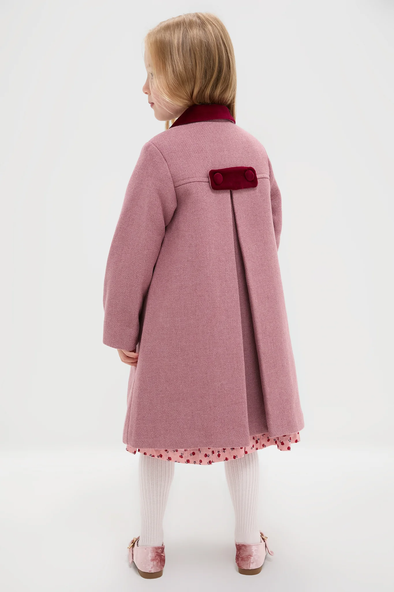 Dusty Pink Arrieta Girl Coat - Image 4