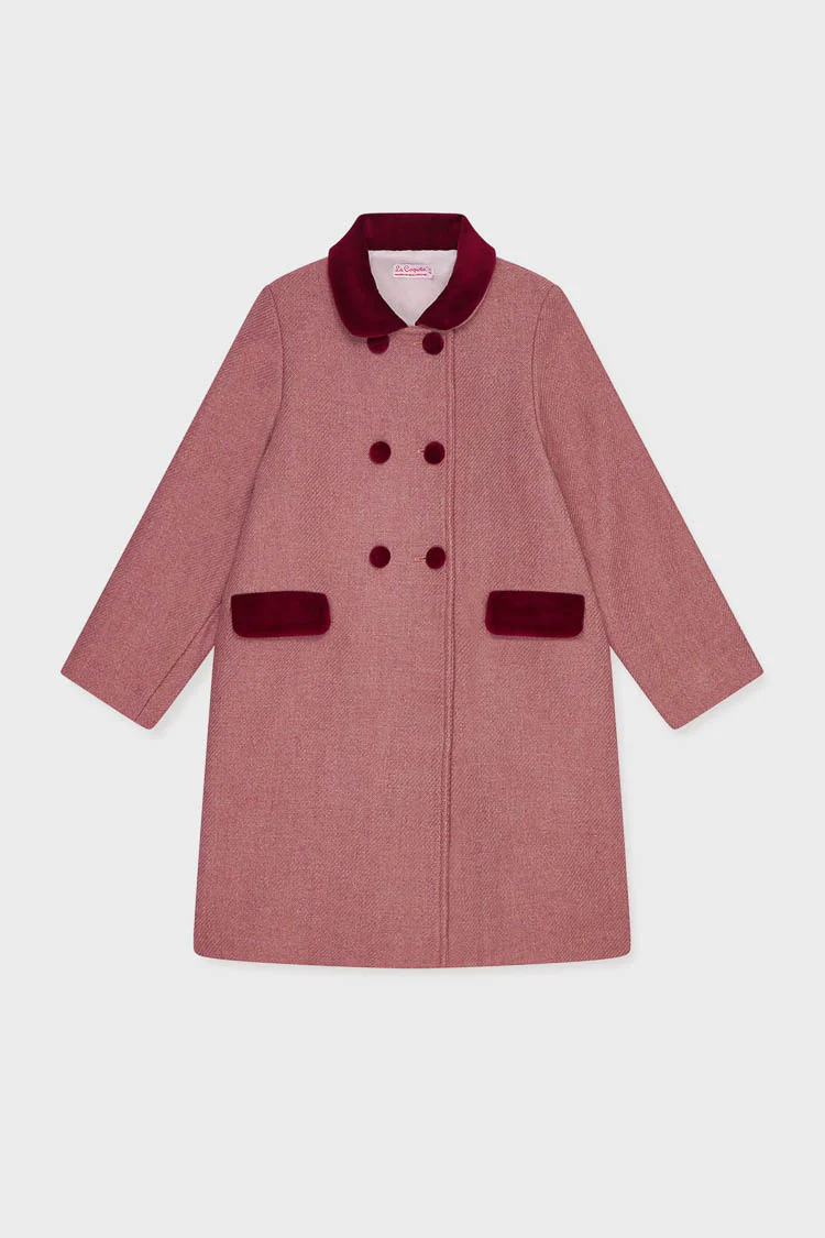 Dusty Pink Arrieta Girl Coat - Image 5