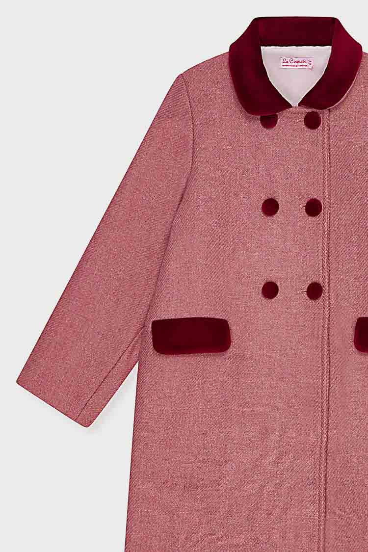 Dusty Pink Arrieta Girl Coat - Image 6