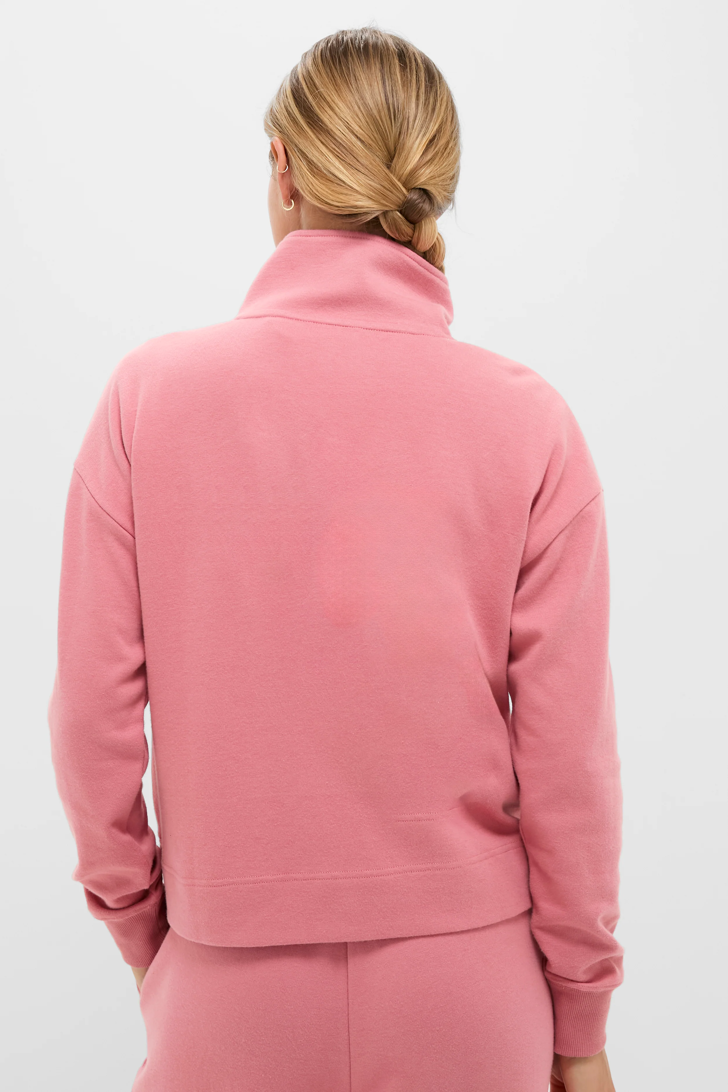 Dusty Rose Snap Neck Bailey Pullover - Image 4