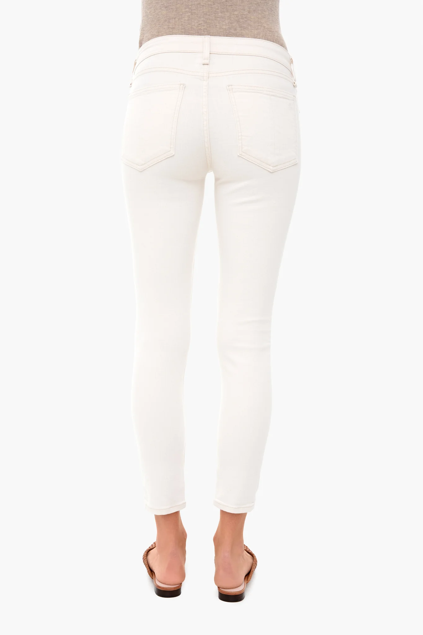 Ecru Cate Mid Rise Ankle Skinny - Image 2