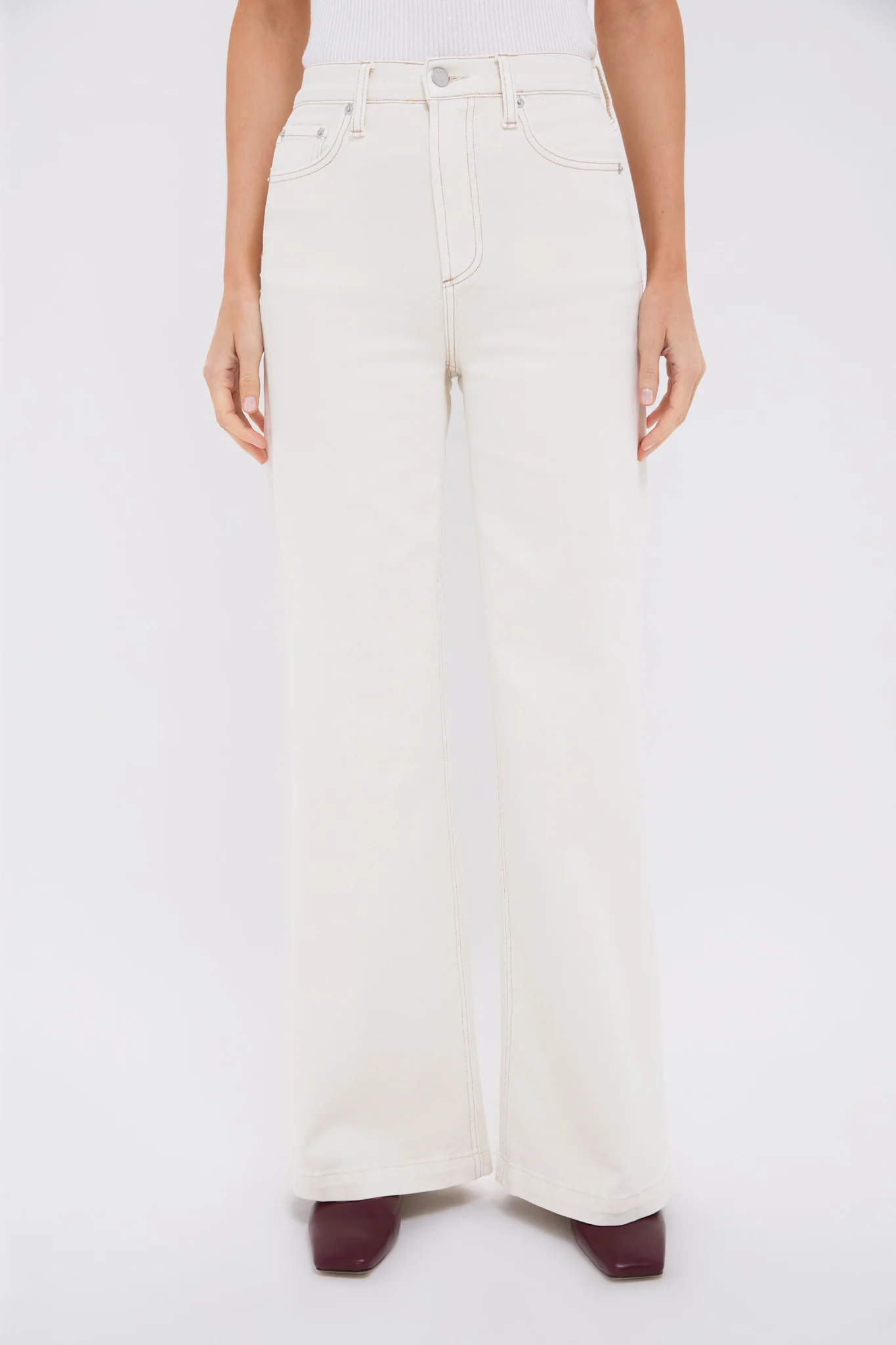 Ecru Lana High Rise Ultra Wide Leg
