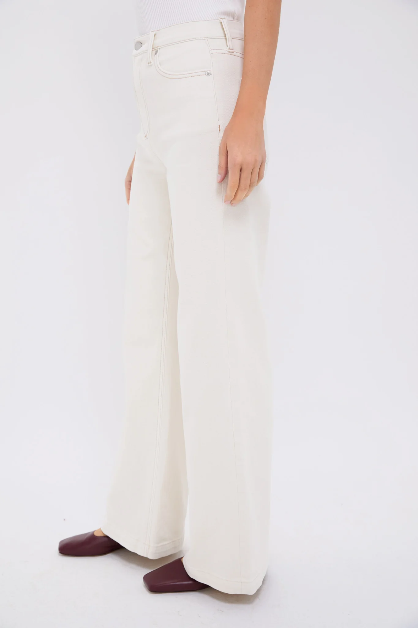 Ecru Lana High Rise Ultra Wide Leg - Image 3