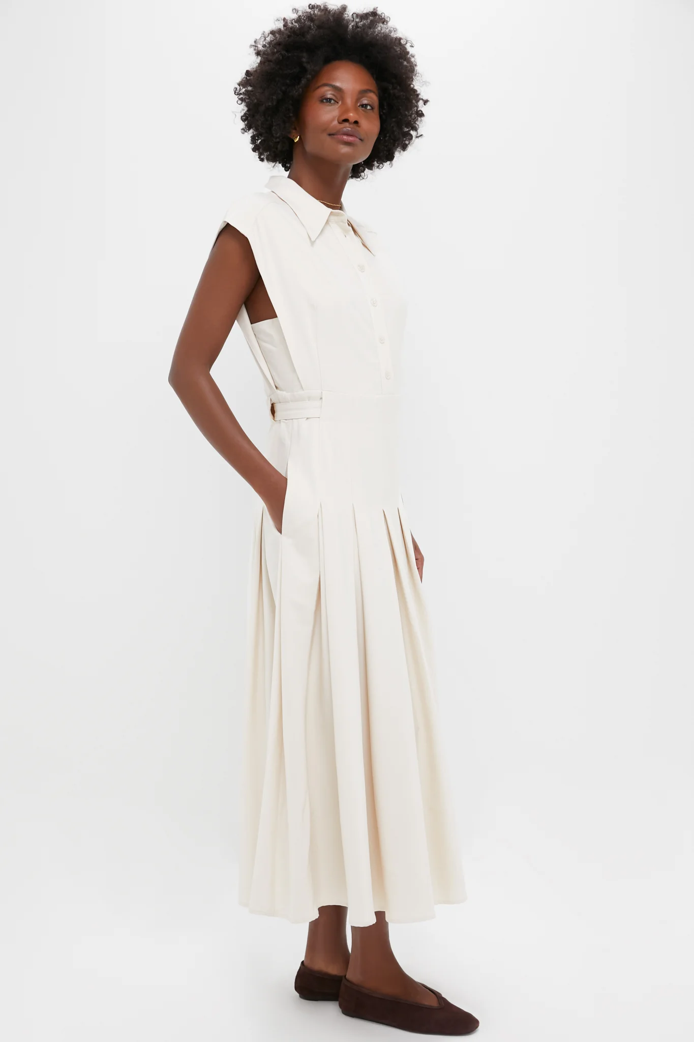 Ecru Quince Midi Shirt Dress - Image 2