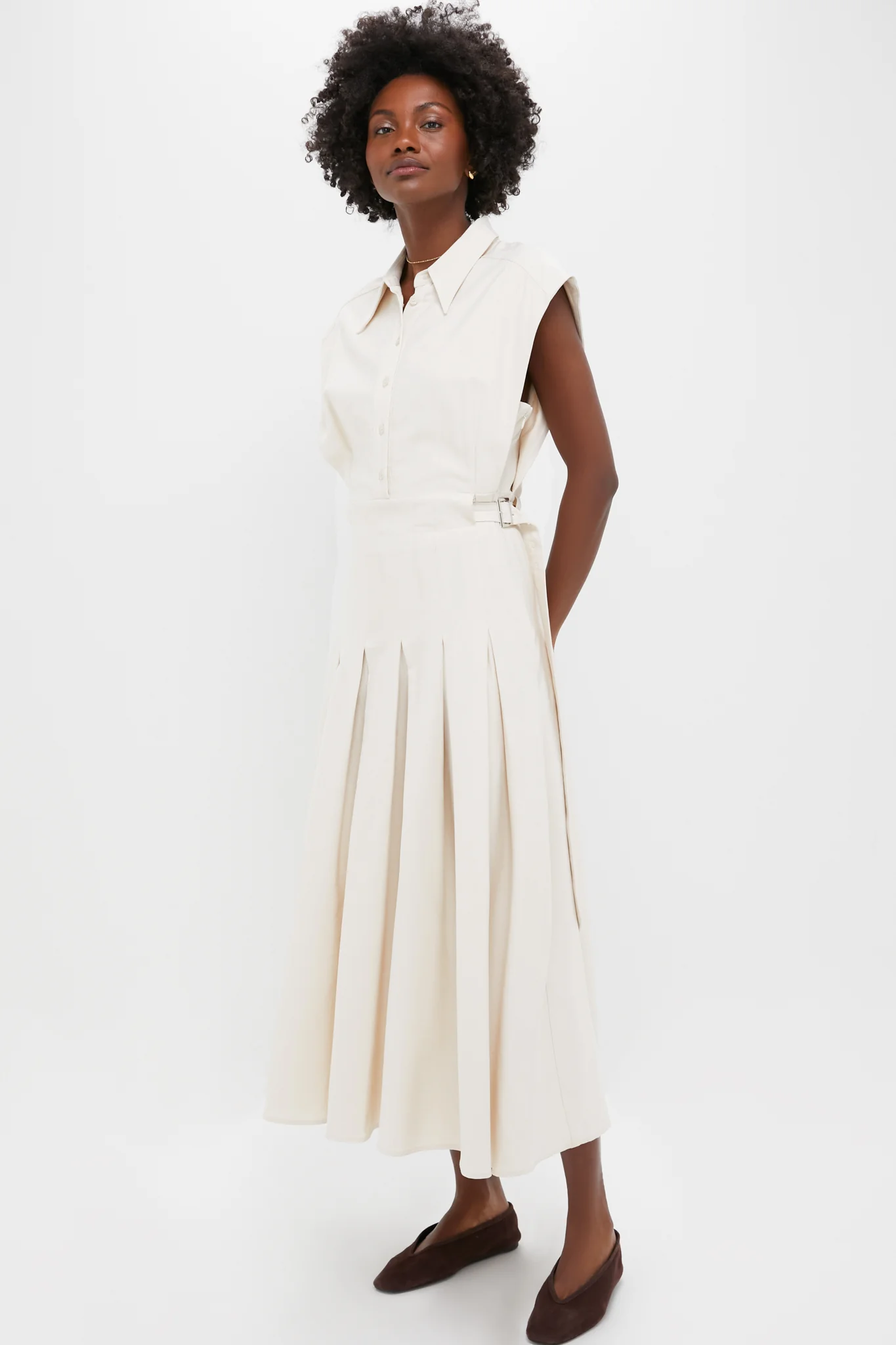 Ecru Quince Midi Shirt Dress - Image 6