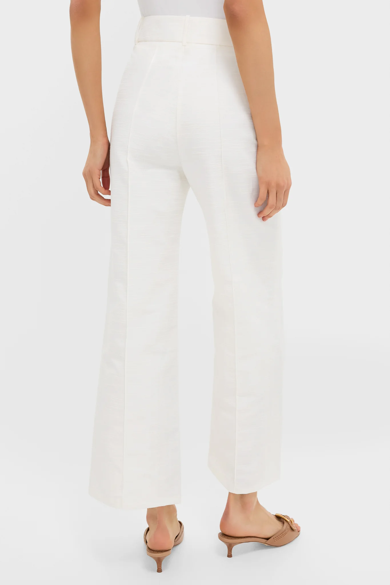 Ecru Yoshitomo Textured Pants - Image 4