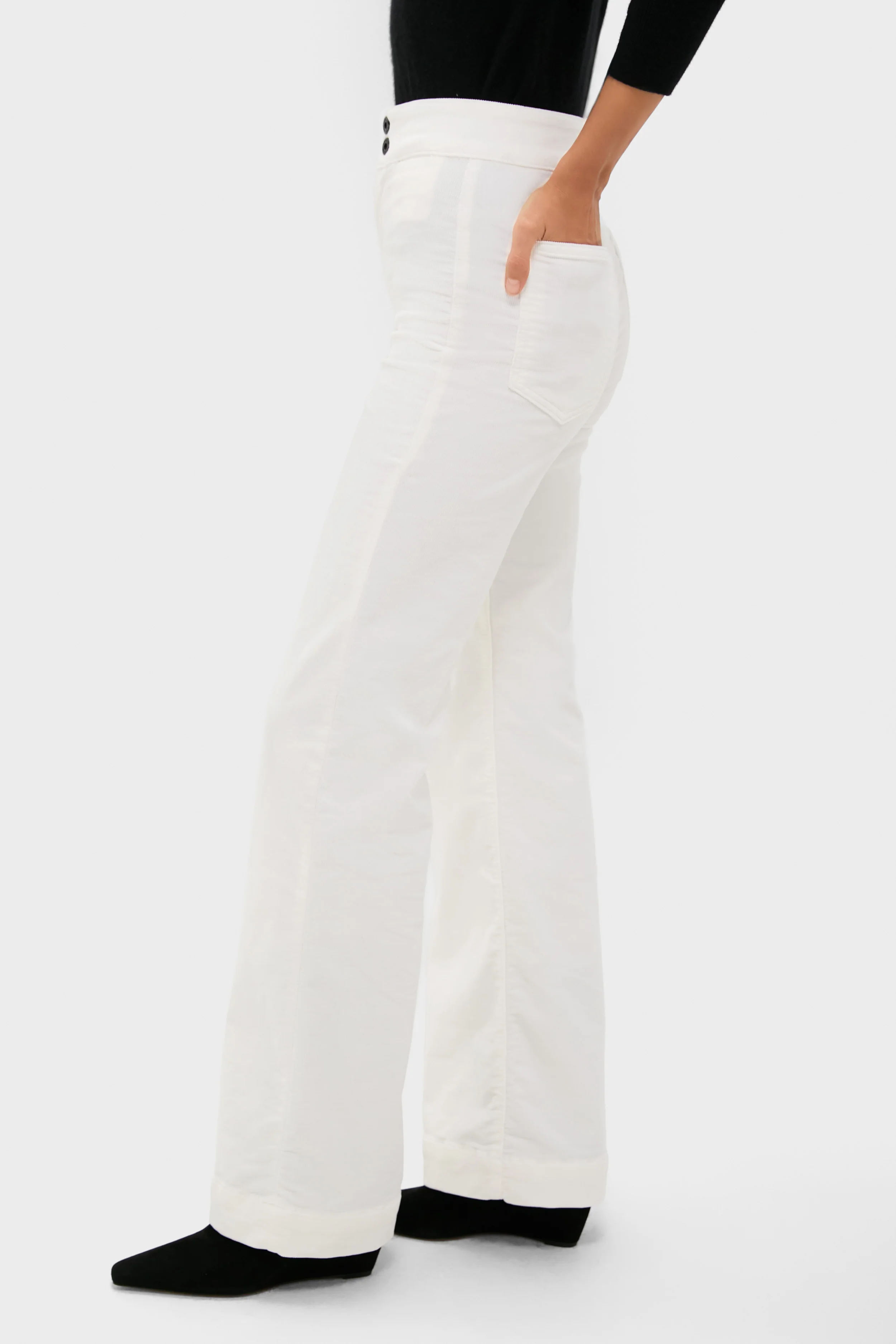Eggshell Brighton Corduroy Wide Leg - Image 3