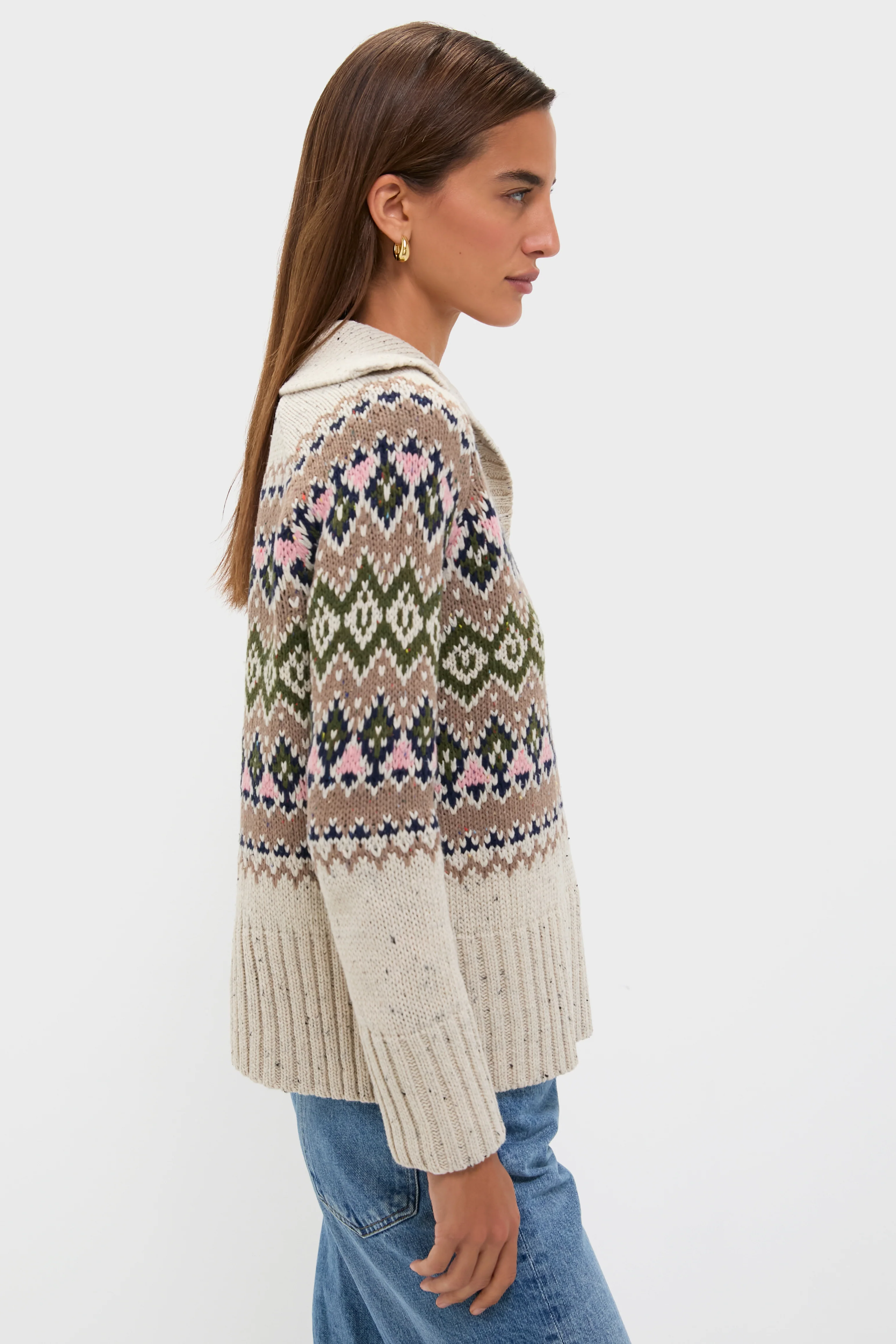 Eggshell Fair Isle Edna Sweater - Image 3