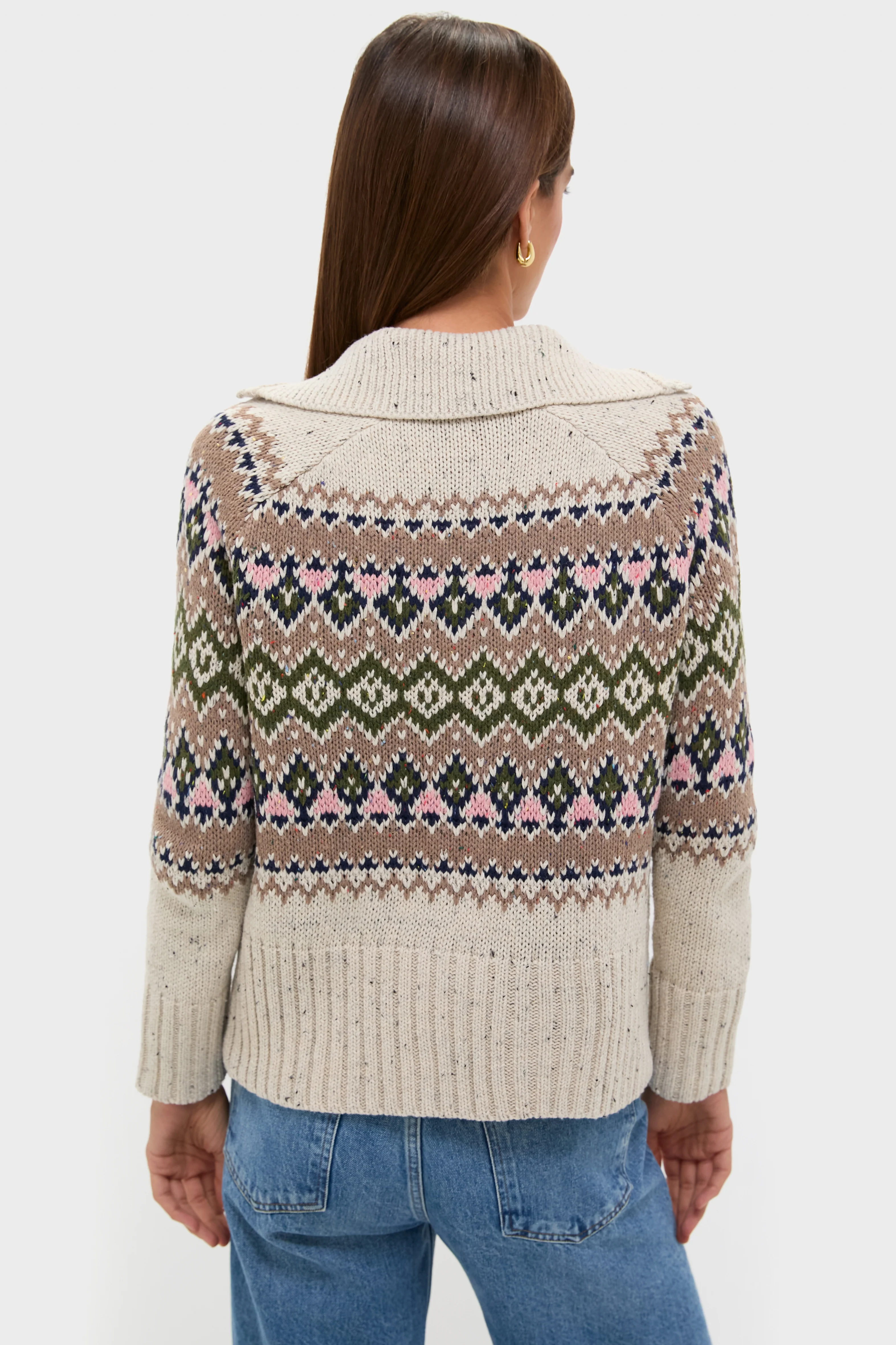 Eggshell Fair Isle Edna Sweater - Image 4