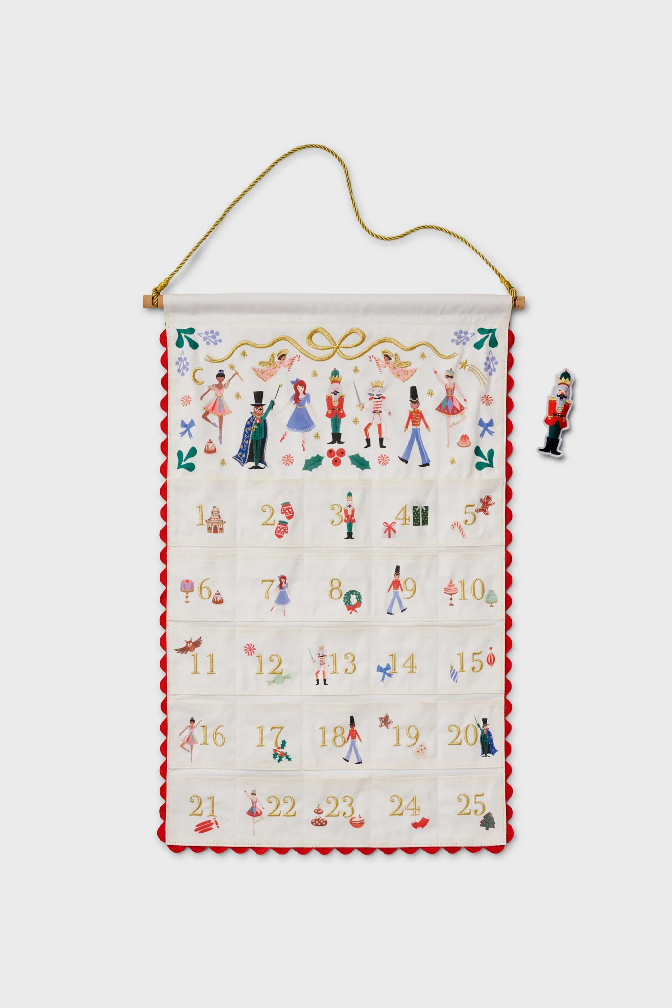Embroidered Hanging Advent Calendar