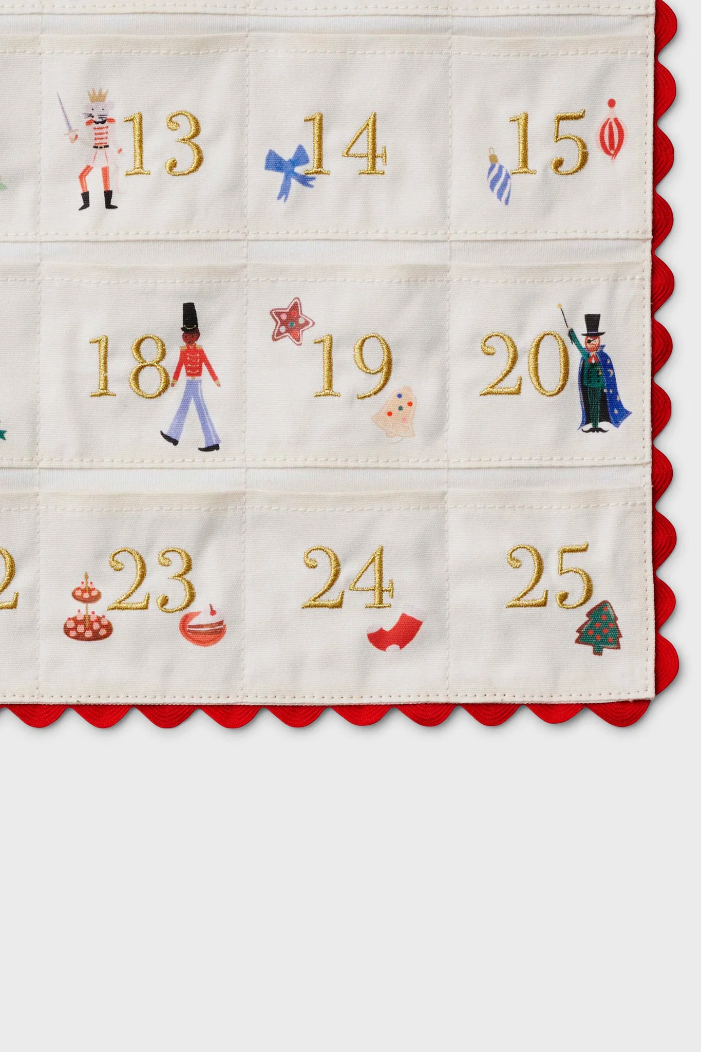 Embroidered Hanging Advent Calendar - Image 3