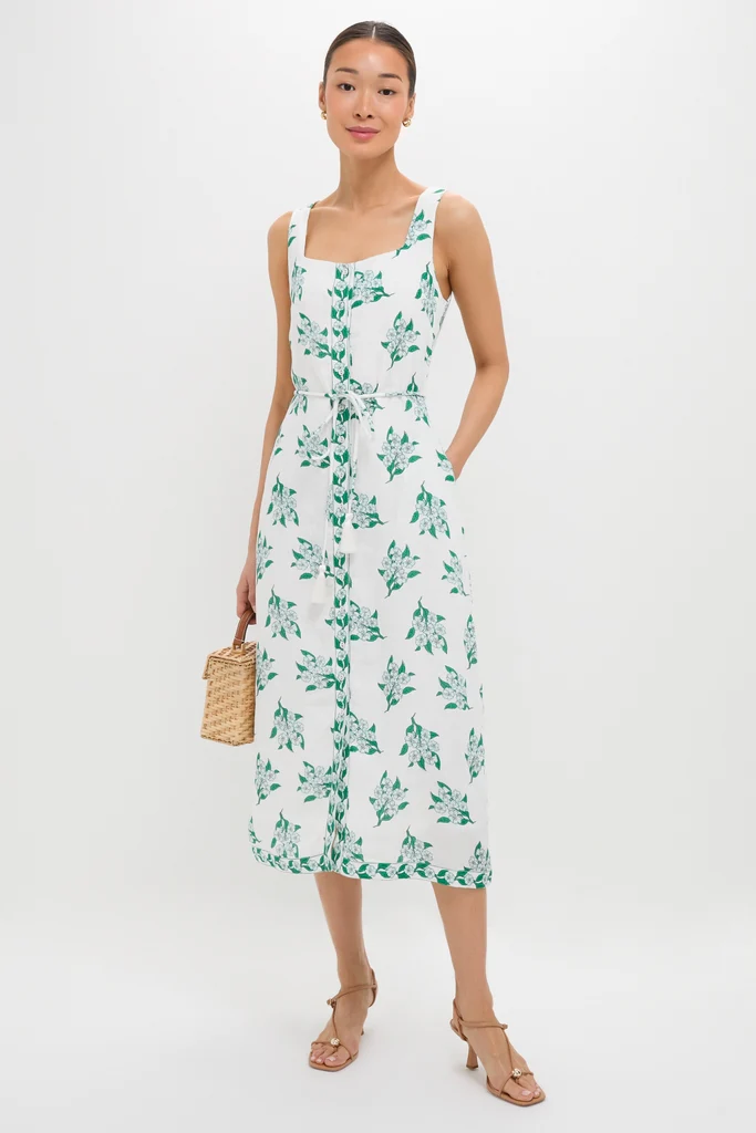 Emerald Blossom Paloma Midi Dress - Image 2