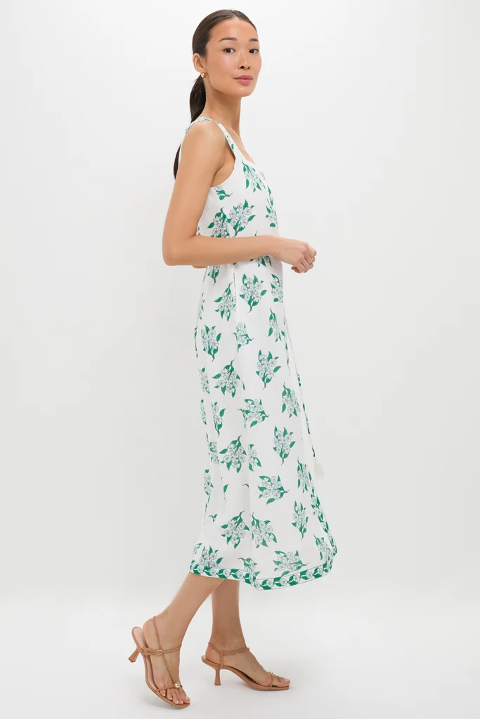Emerald Blossom Paloma Midi Dress - Image 3