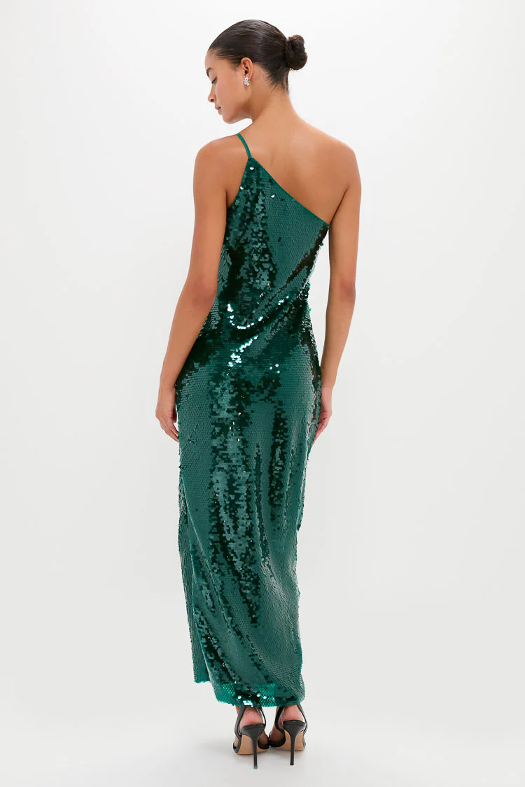 Emerald Sequin Isa Maxi Dress - Image 4
