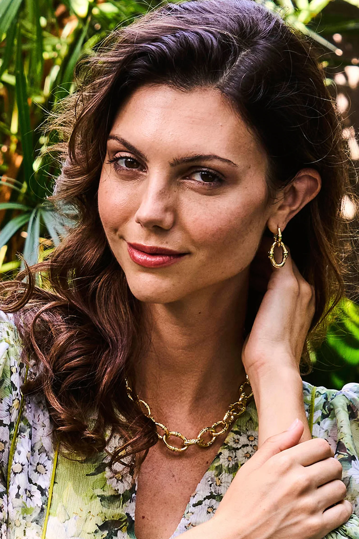 Enamel Bangkok Bamboo Link Earrings - Image 3