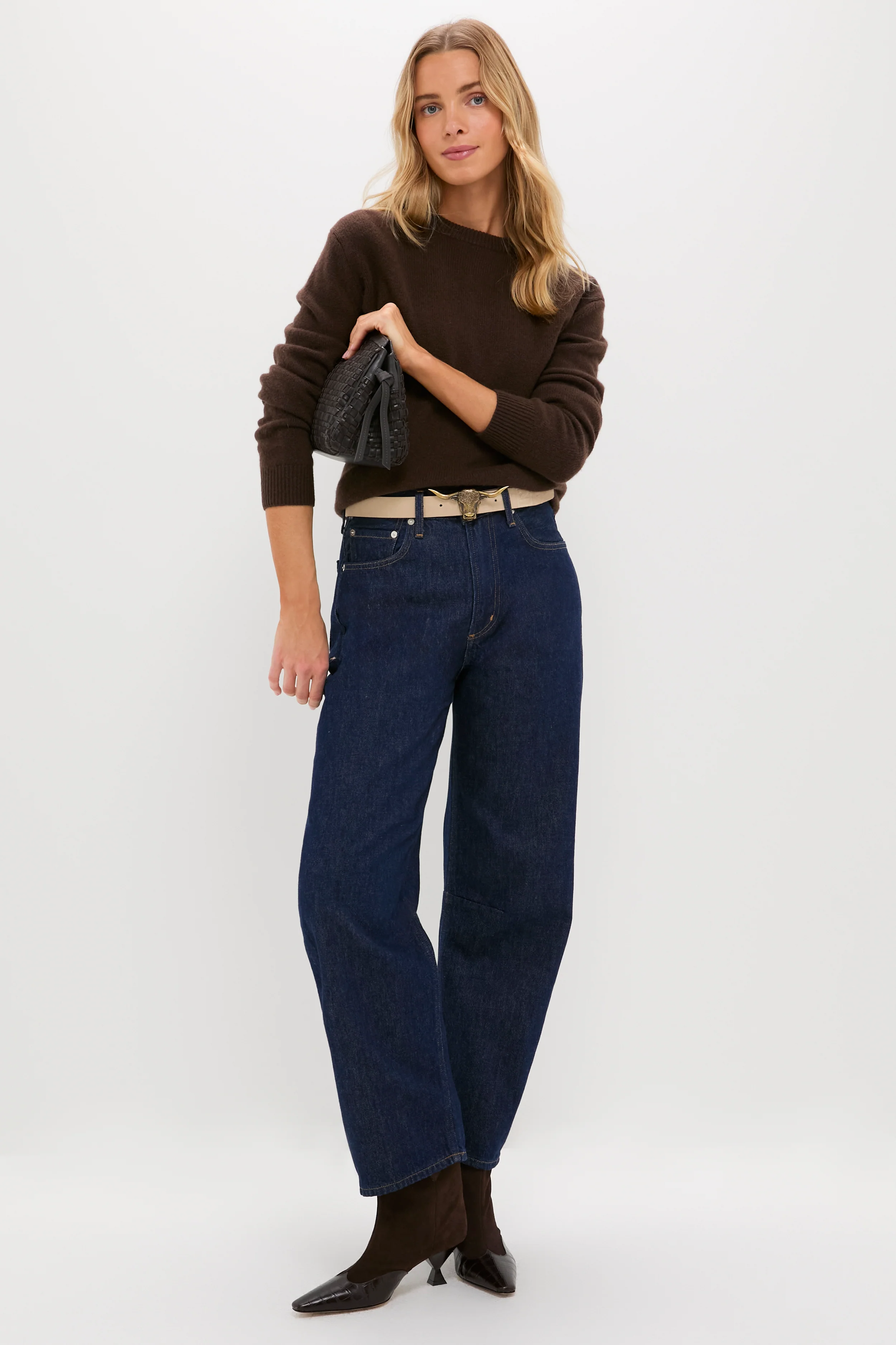 Espresso and Chantilly Suede Belt - Image 4