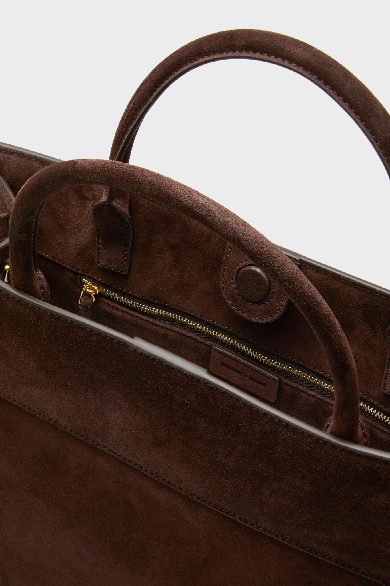 Espresso Large Suede Veronica Beard Dash Bag - Image 6